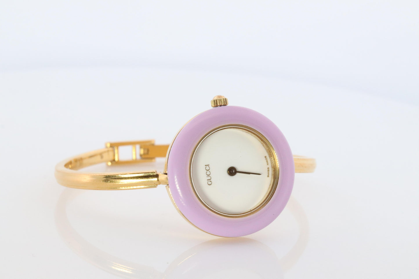 Vintage GUCCI Quartz 11/12.2 Watch. Gucci Ladies Bangle Interchange Bezel watch
