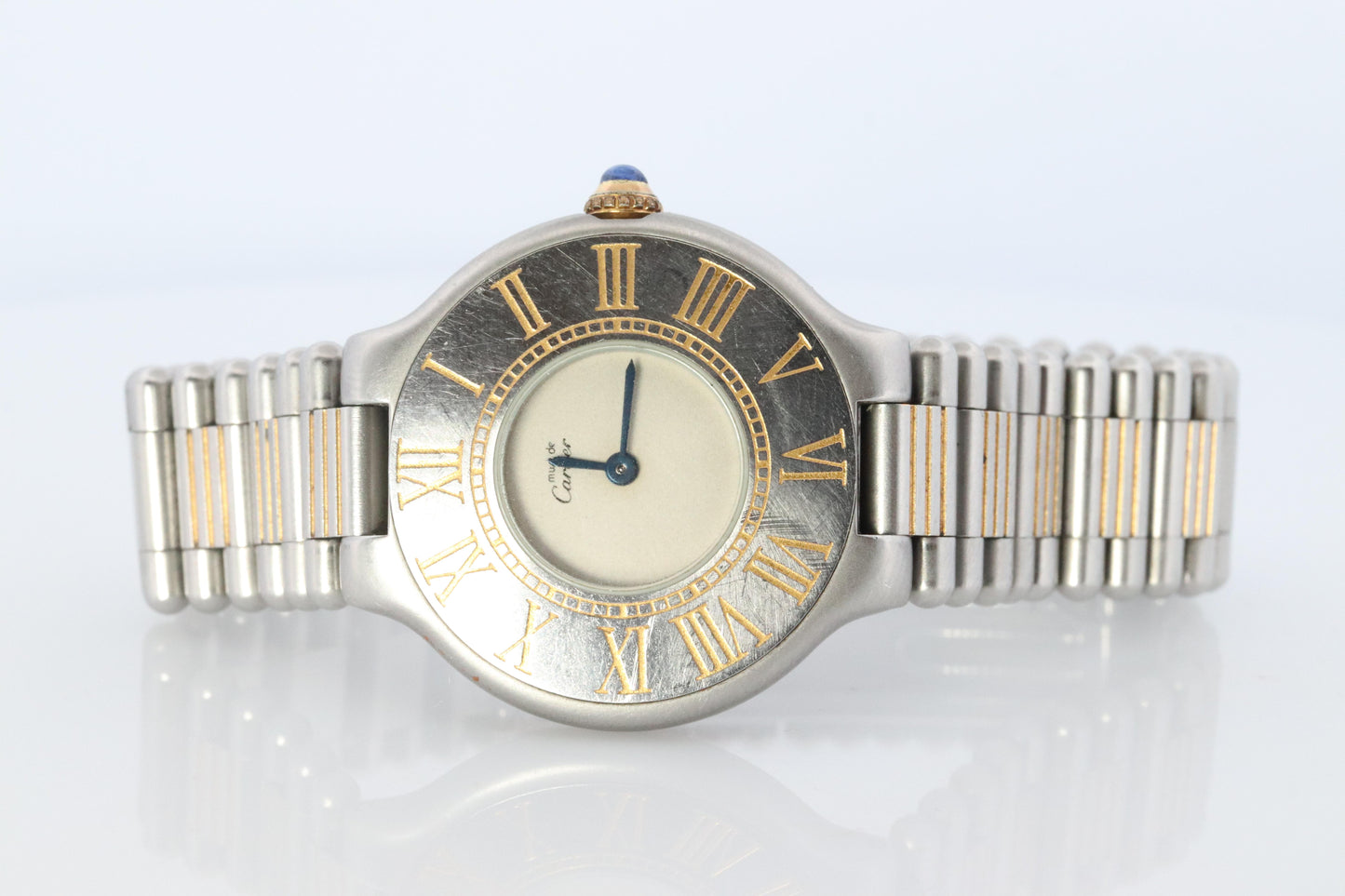 Genuine Cartier 9010 Watch. Must de Cartier 21 Stainless Steel Quartz Watch.