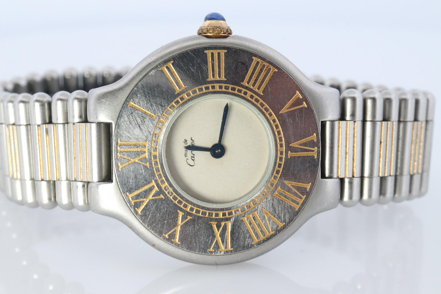 Genuine Cartier 9010 Watch. Must de Cartier 21 Stainless Steel Quartz Watch.