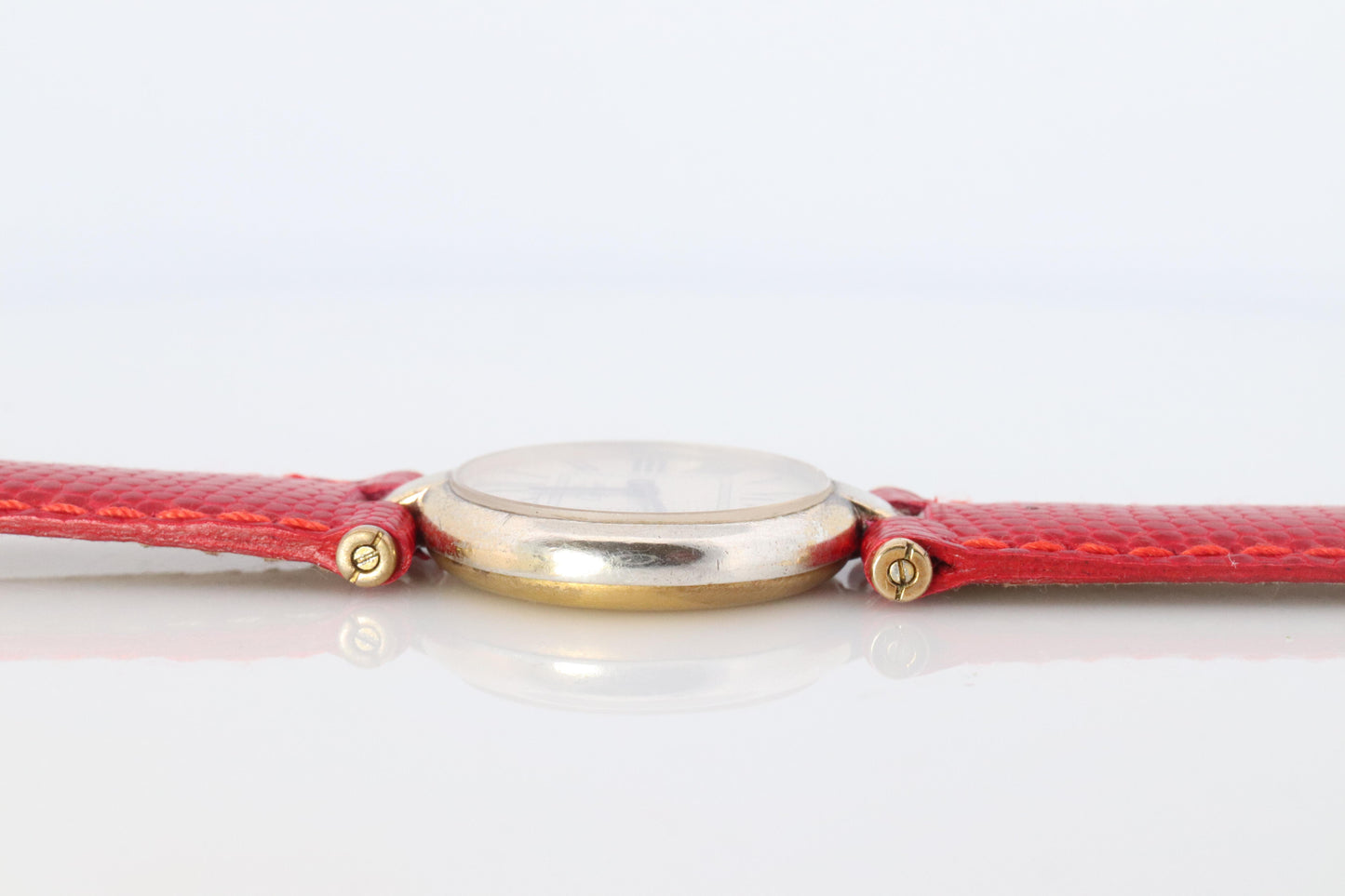 Genuine Cartier Watch. Must de Cartier Vendome Round Argent Vermeil White Face