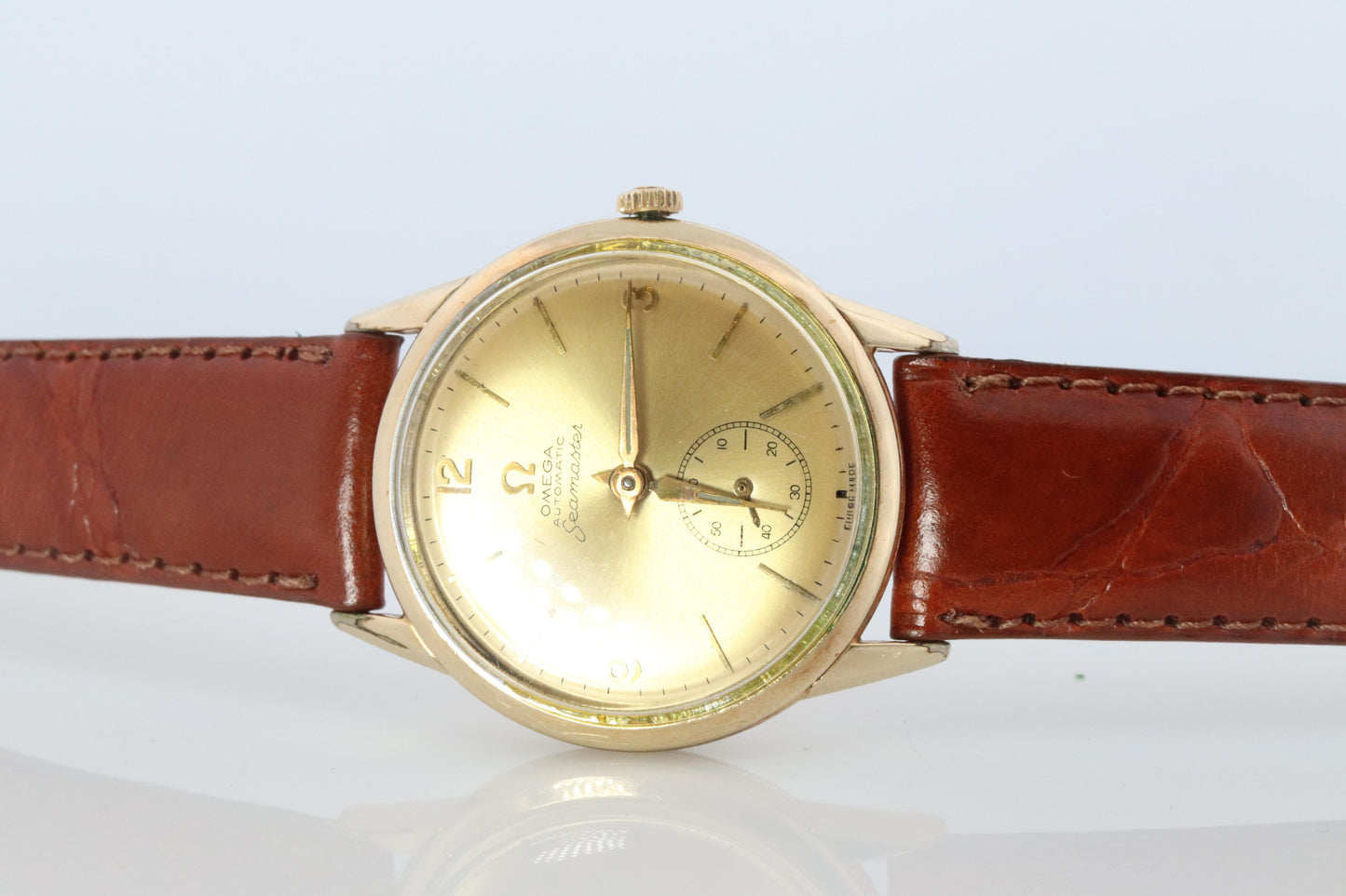 OMEGA Automatic Watch 10k GF Omega Automatic Hammer Bumper 1950s Mens Wristwatch