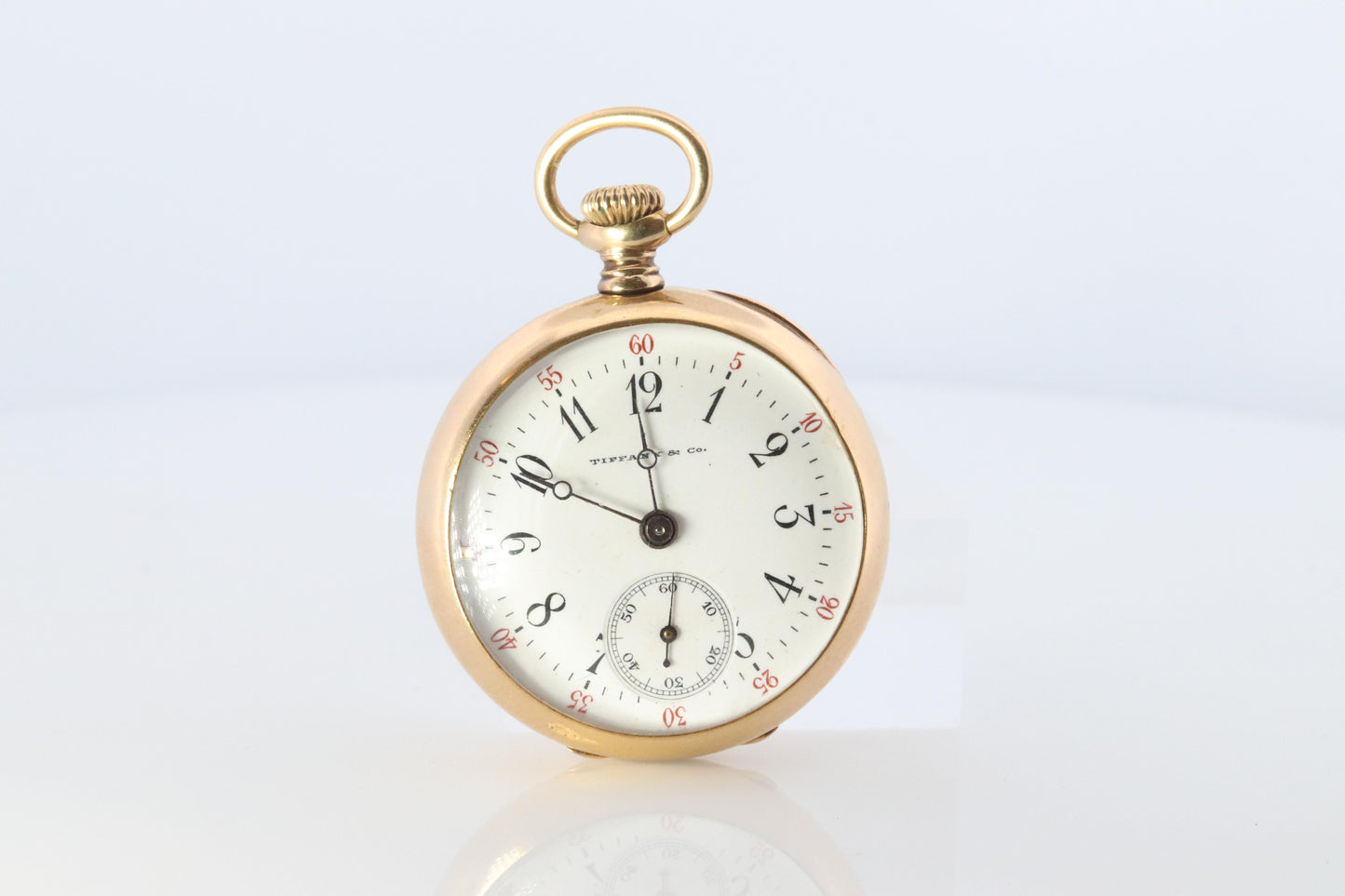 18k Tiffany and Co Pocket Watch. Antique 18k YG Tiffany Mechanical Watch. 30mm