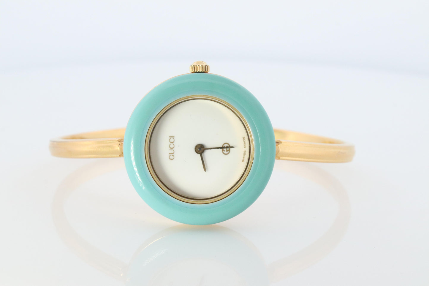 Vintage GUCCI Quartz 11/12 Watch. Gucci Ladies Bangle Interchange Bezel watch