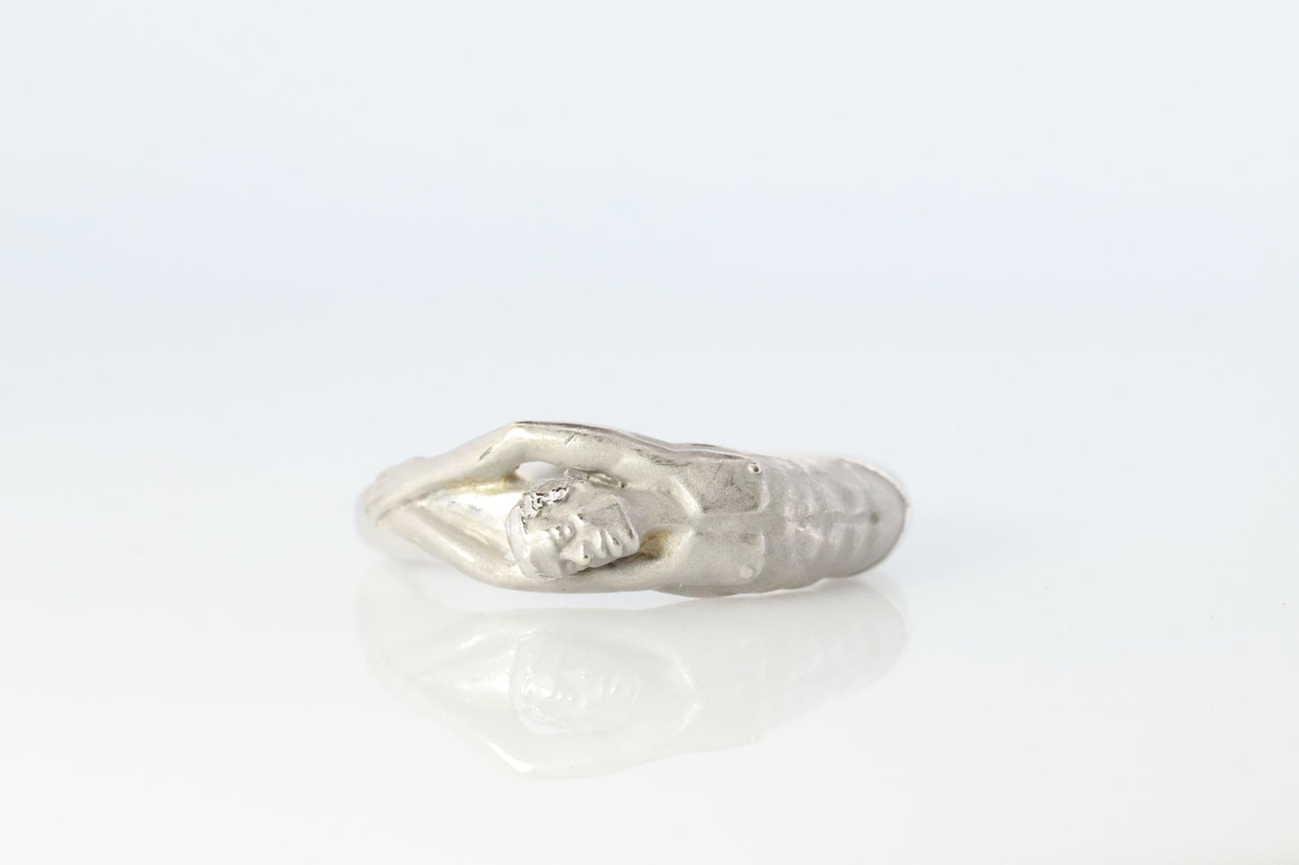 Carrera Y Carrera 18k Band. Carrera Y Carrera 750 White Gold Adam Ring.