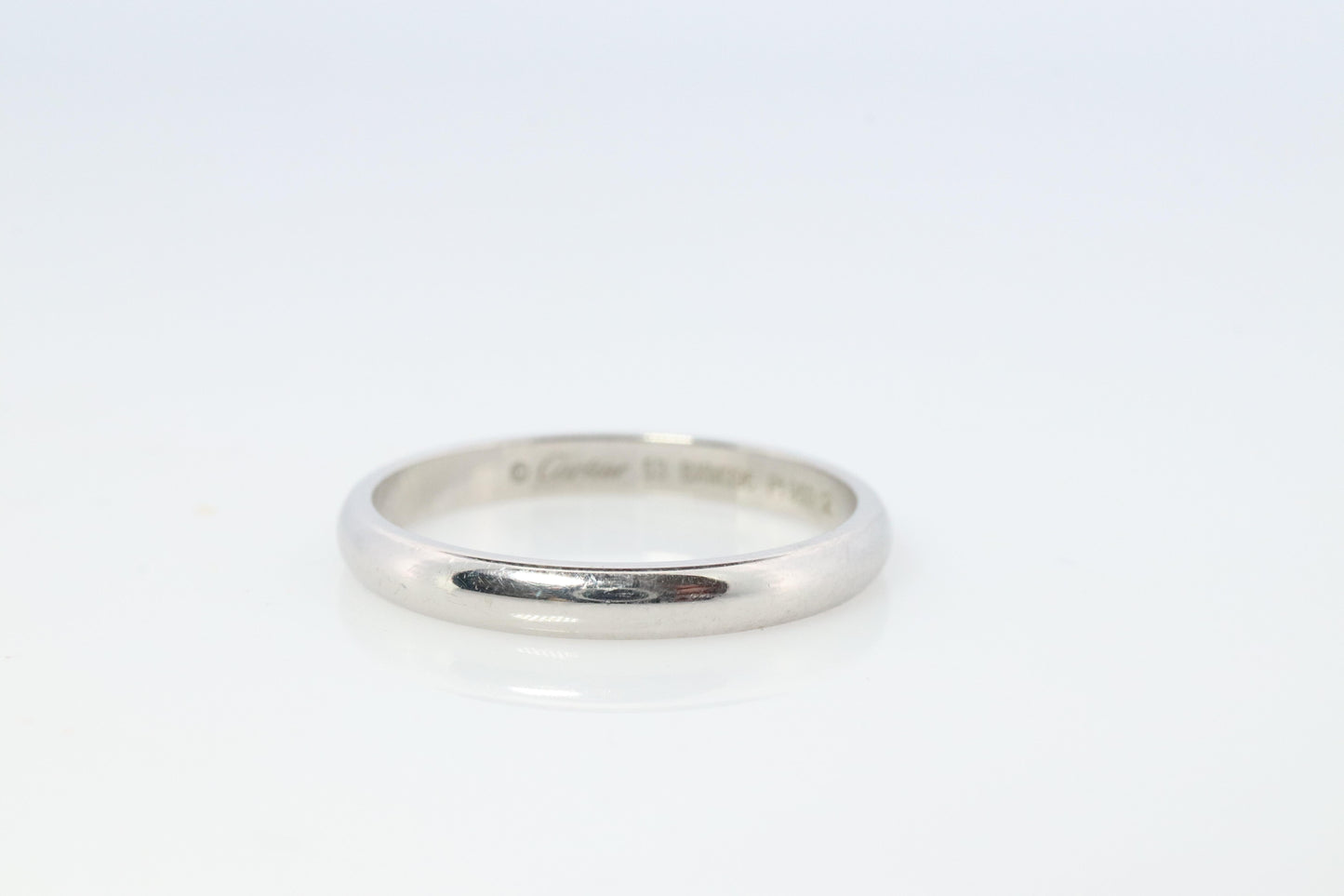 CARTIER Platinum Ring. Cartier Wedding Band 1895 2.5mm Band. Certificate