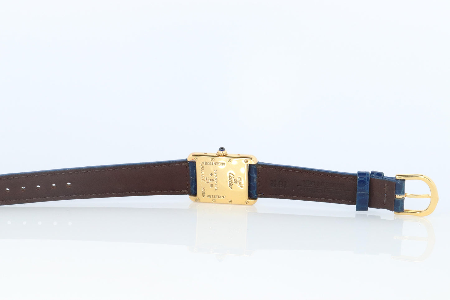 Must de Cartier Tank 2415 Watch. Vermeil ARGENT 925 Medium Tank