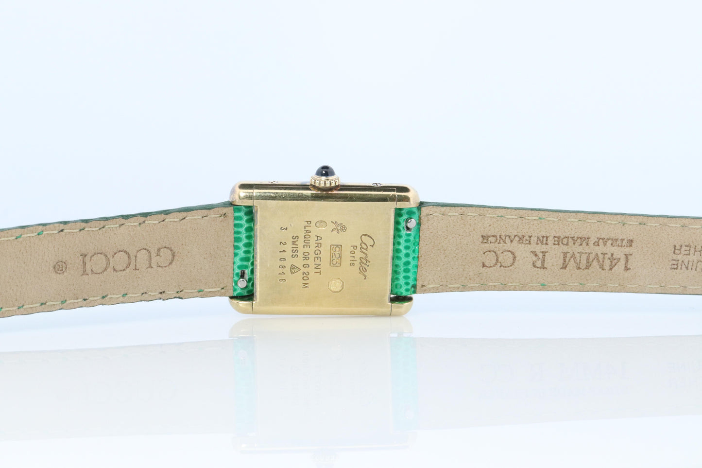 Must de Cartier Tank Manual Watch. Vermeil ARGENT 925 Small Windup Tank