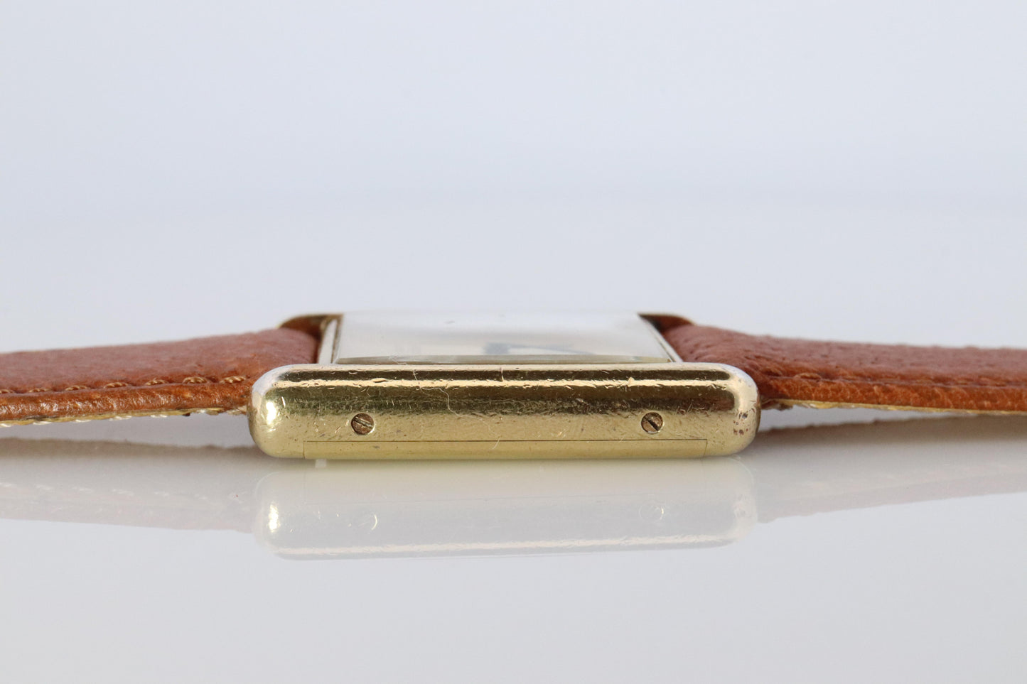 Vintage Must de Cartier Trinity Tank Watch. 925 Vermeil ARGENT Manual Tank.