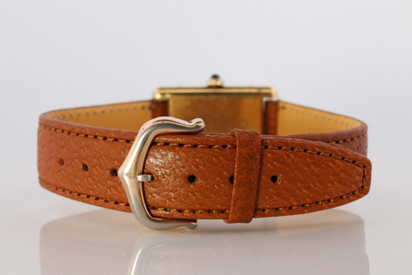 Vintage Must de Cartier Trinity Tank Watch. 925 Vermeil ARGENT Manual Tank.