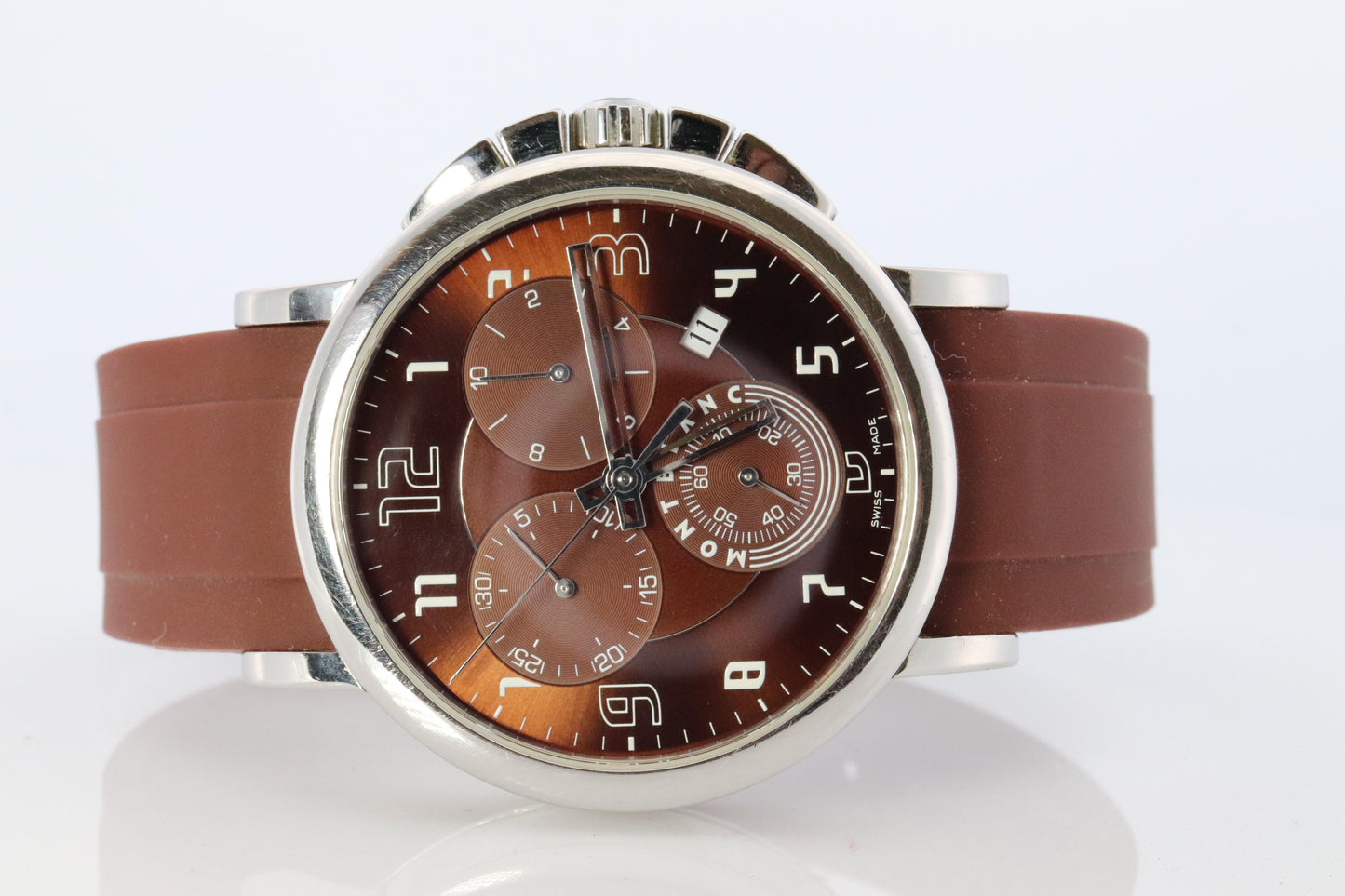 Mont Blanc Watch. Mont Blanc Summit XL Mens 7080 Brown Dial WristWatch