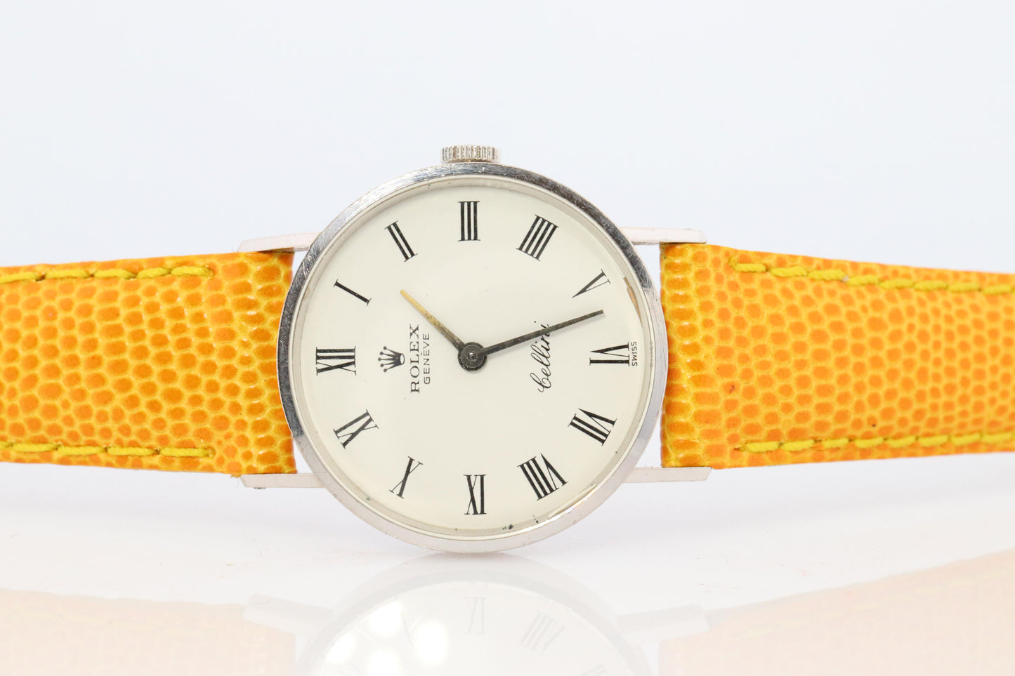 Genuine 18k Rolex Watch. 18k WG Ladies Rolex CELLINI 3810 Round WristWatch