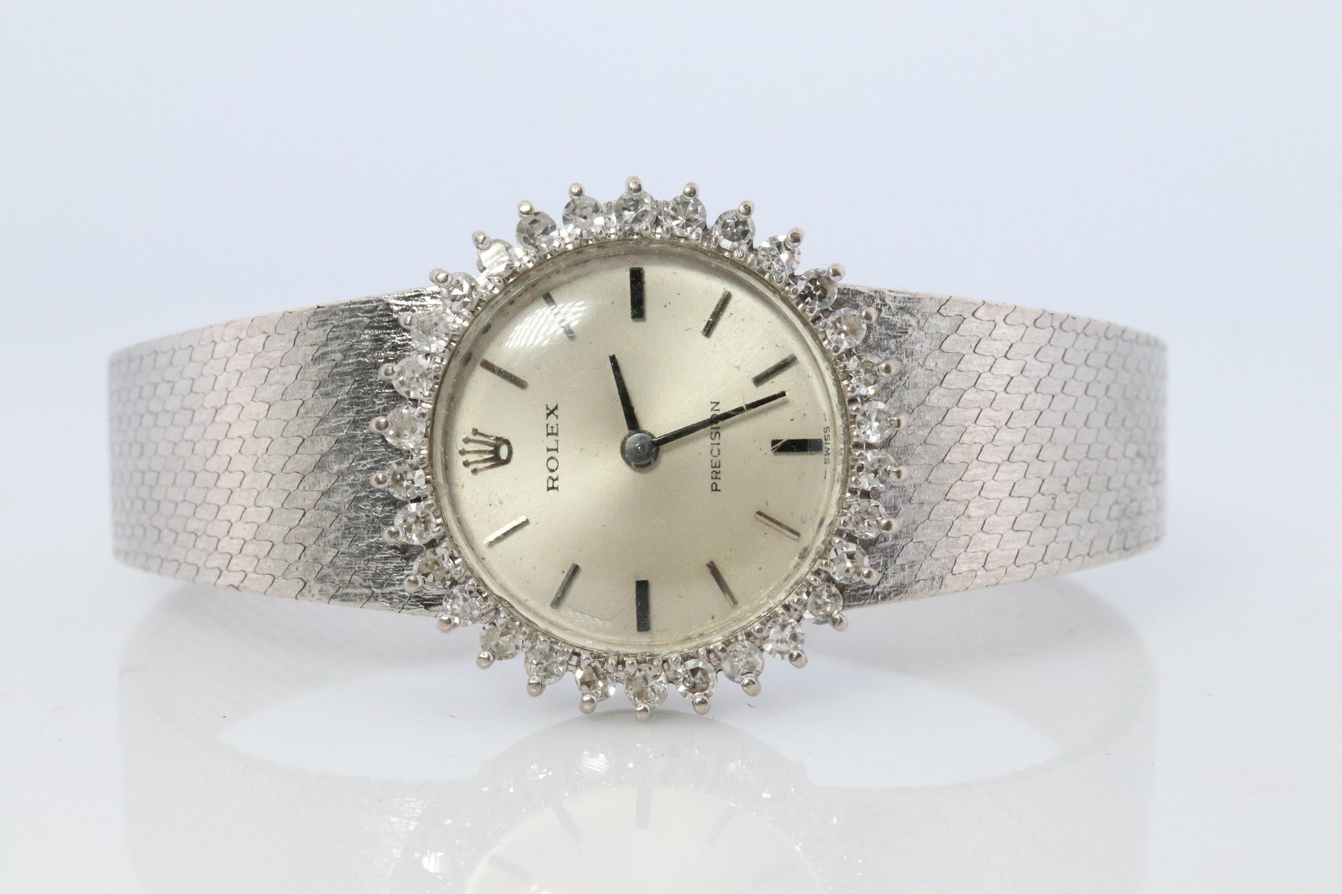 Genuine Rolex Watch. Diamond Bezel Ladies ROLEX 2649 Precision.