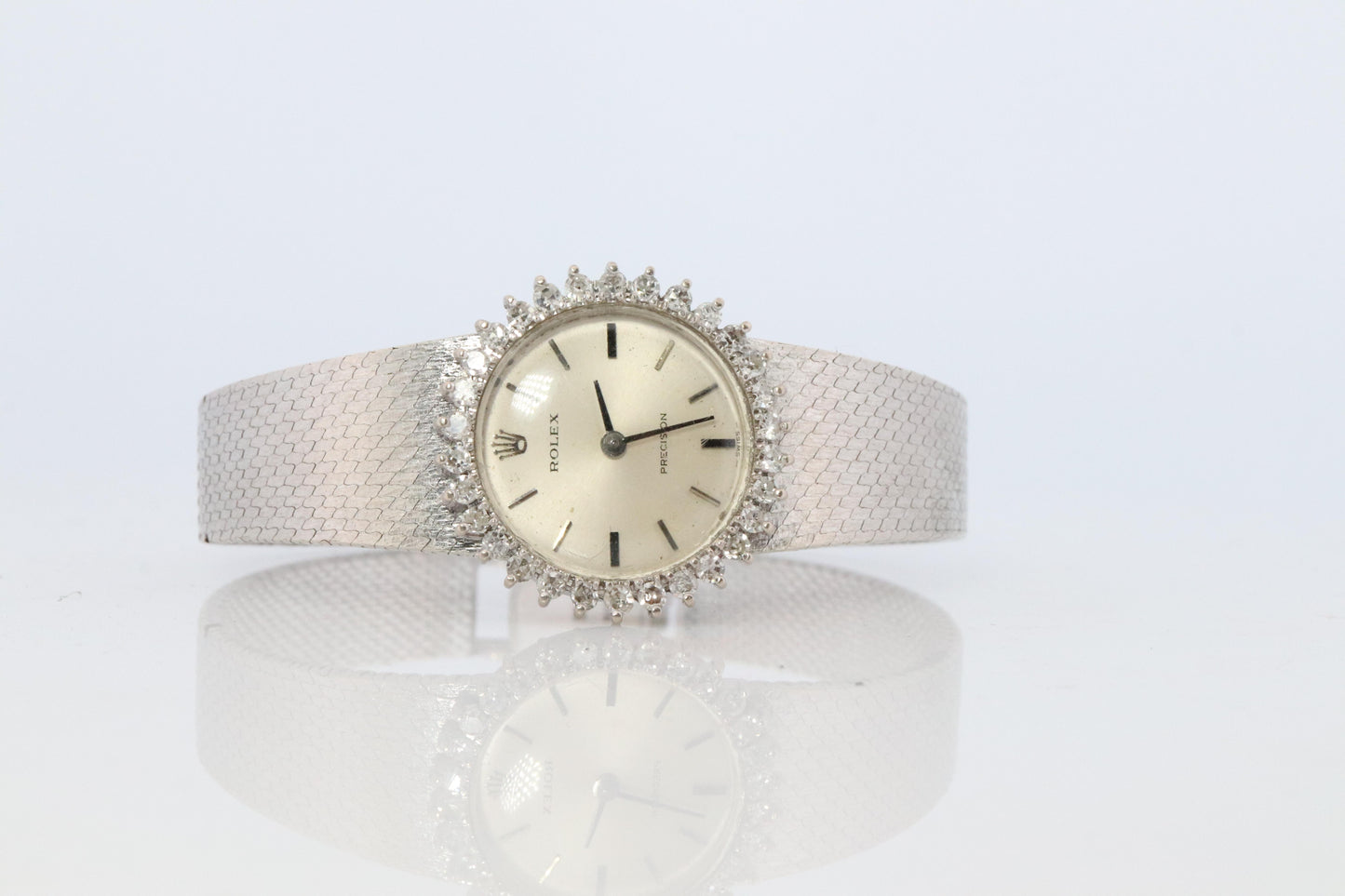 Genuine Rolex Watch. Diamond Bezel Ladies ROLEX 2649 Precision.