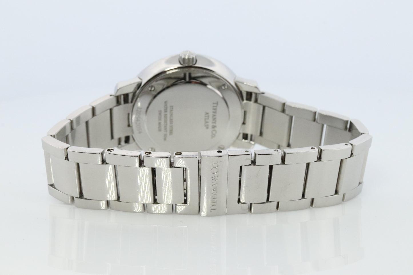 Tiffany and Co Watch. Tiffany Atlas Diamond Bezel 31mm PINK Dial Ladies Watch.