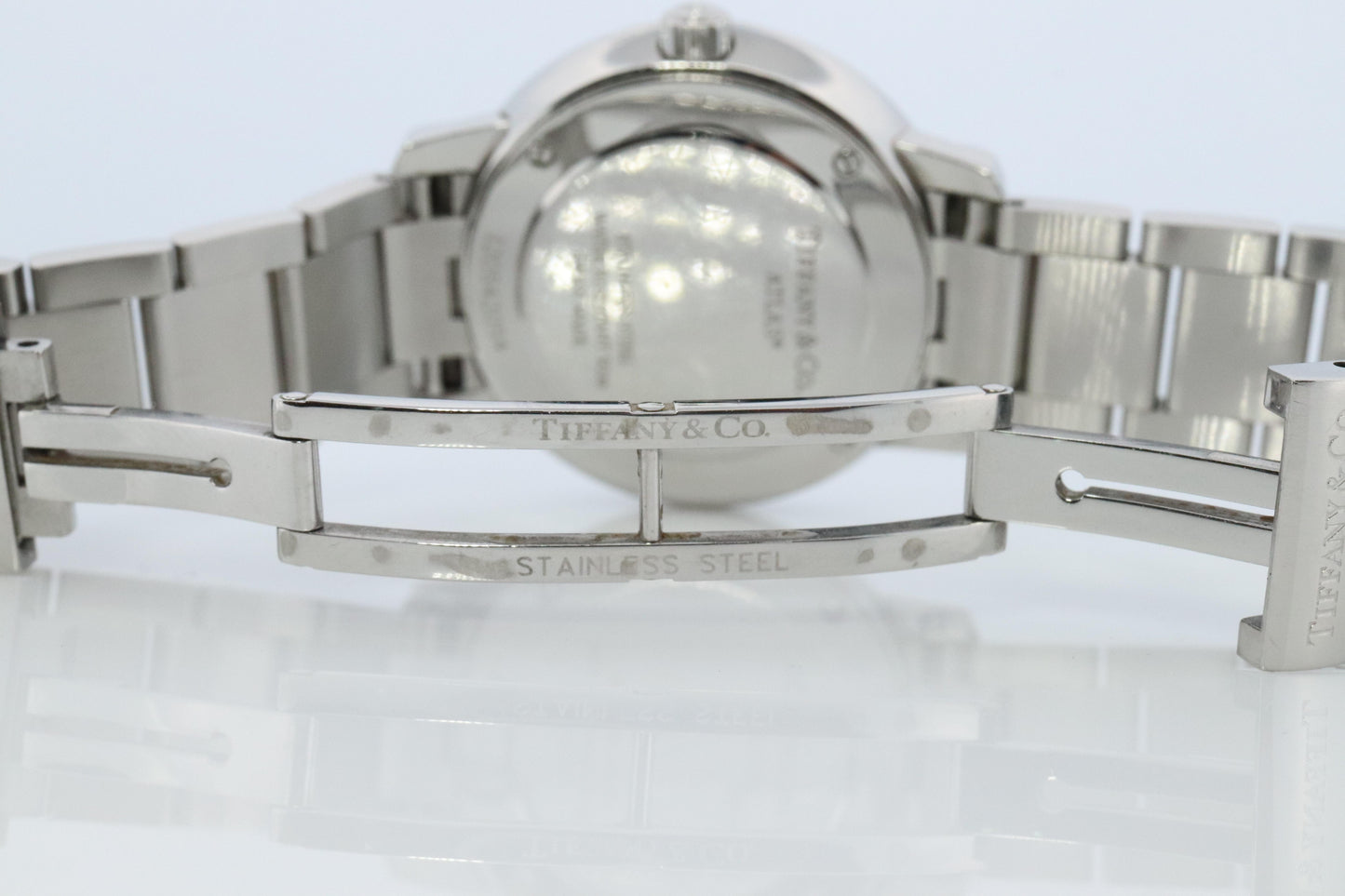 Tiffany and Co Watch. Tiffany Atlas Diamond Bezel 31mm PINK Dial Ladies Watch.