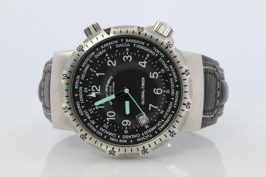 Muhle Glashutte Global Timer Watch. M1-41-13 Lufthansa Cargo Mens Watch.