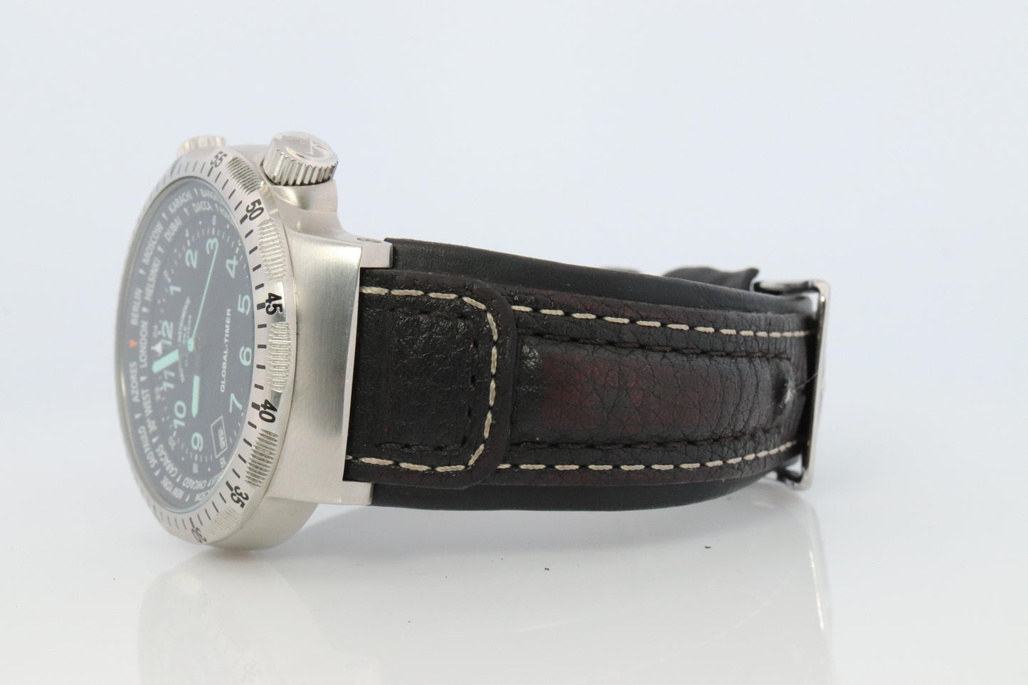 Muhle Glashutte Global Timer Watch. M1-41-13 Lufthansa Cargo Mens Watch.