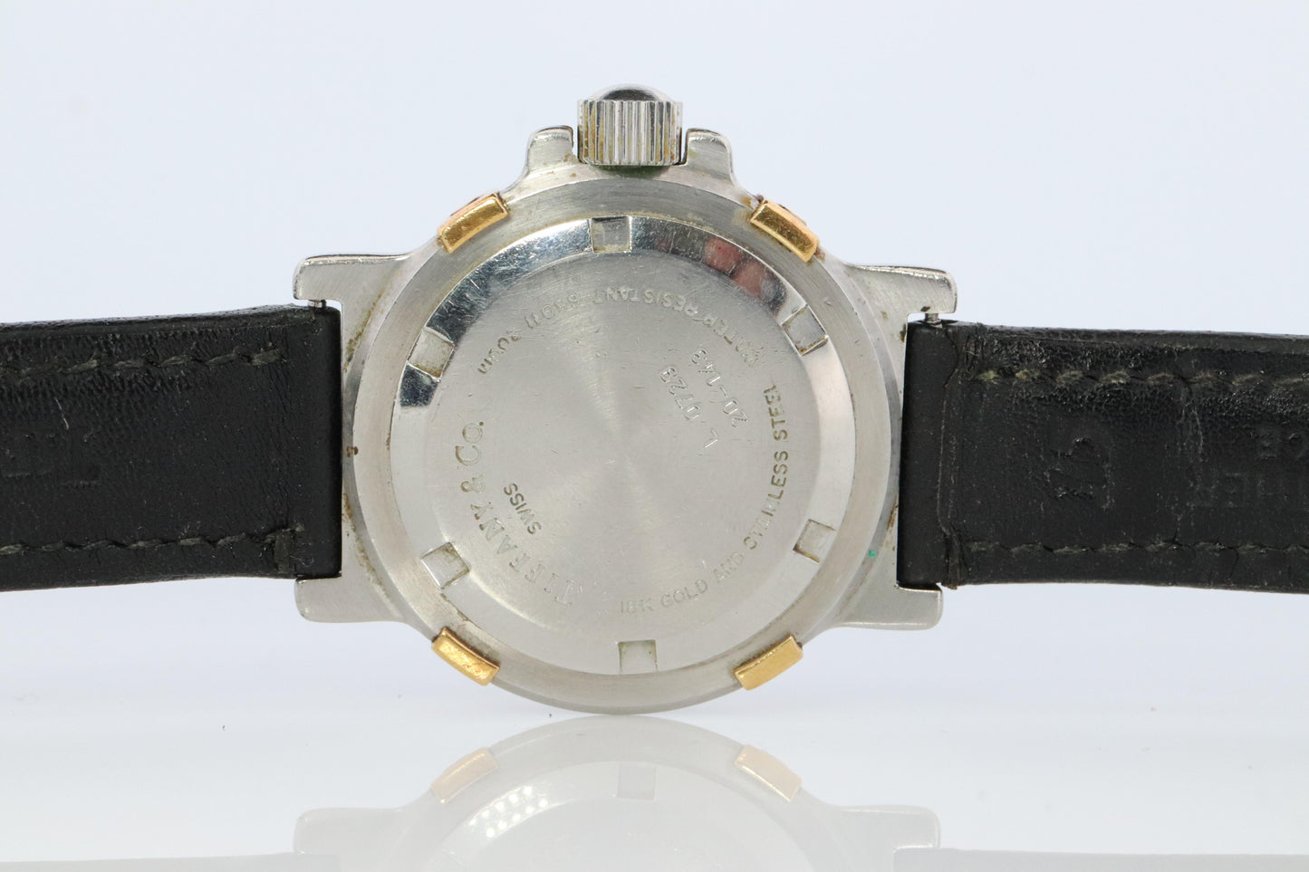 Tiffany and Co Diver Watch. 18k Gold and SS Tiffany L0729 Ladies Watch