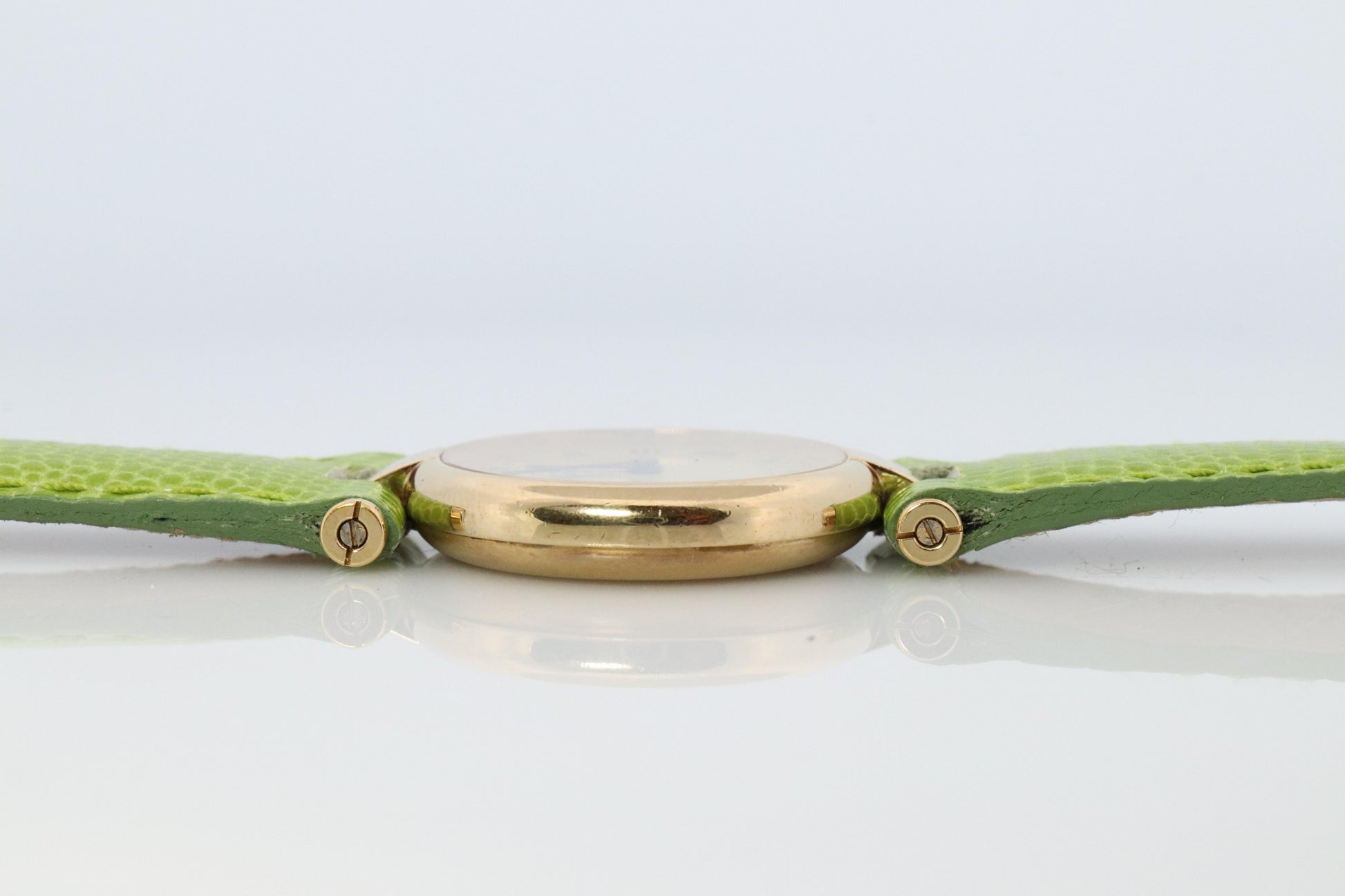 Genuine Cartier Watch. Must de Cartier Vendome Round Argent Vermeil White Face