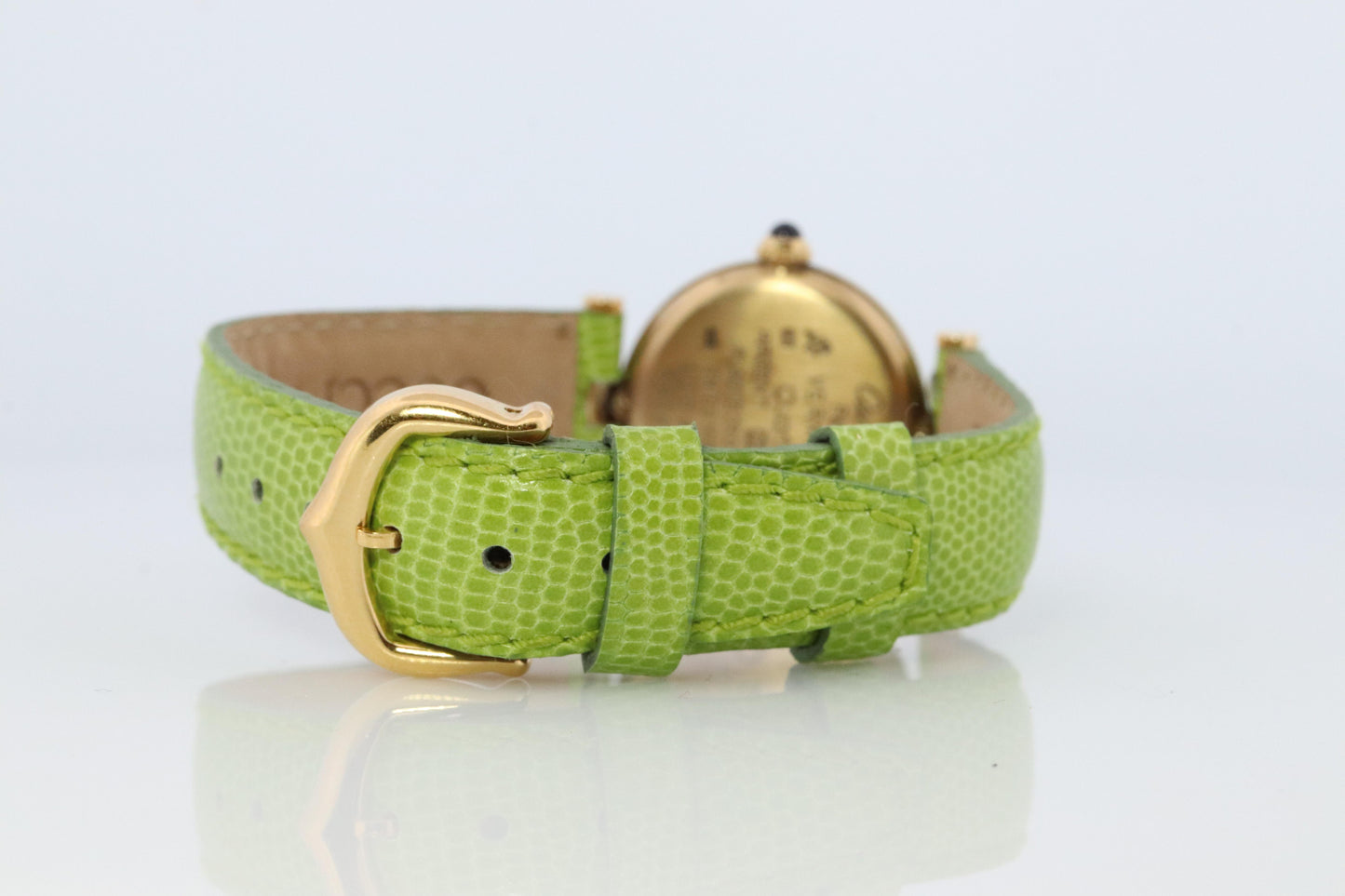 Genuine Cartier Watch. Must de Cartier Vendome Round Argent Vermeil White Face