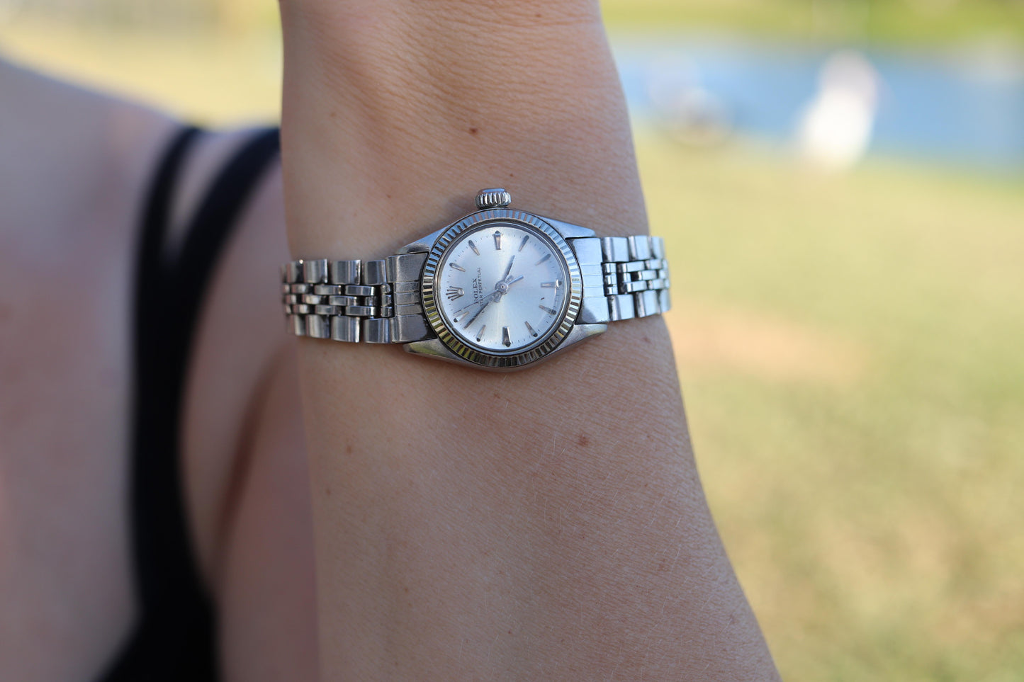 Genuine Rolex Watch. 14k Stainless Steel Ladies ROLEX 6619 Automatic Wristwatch.