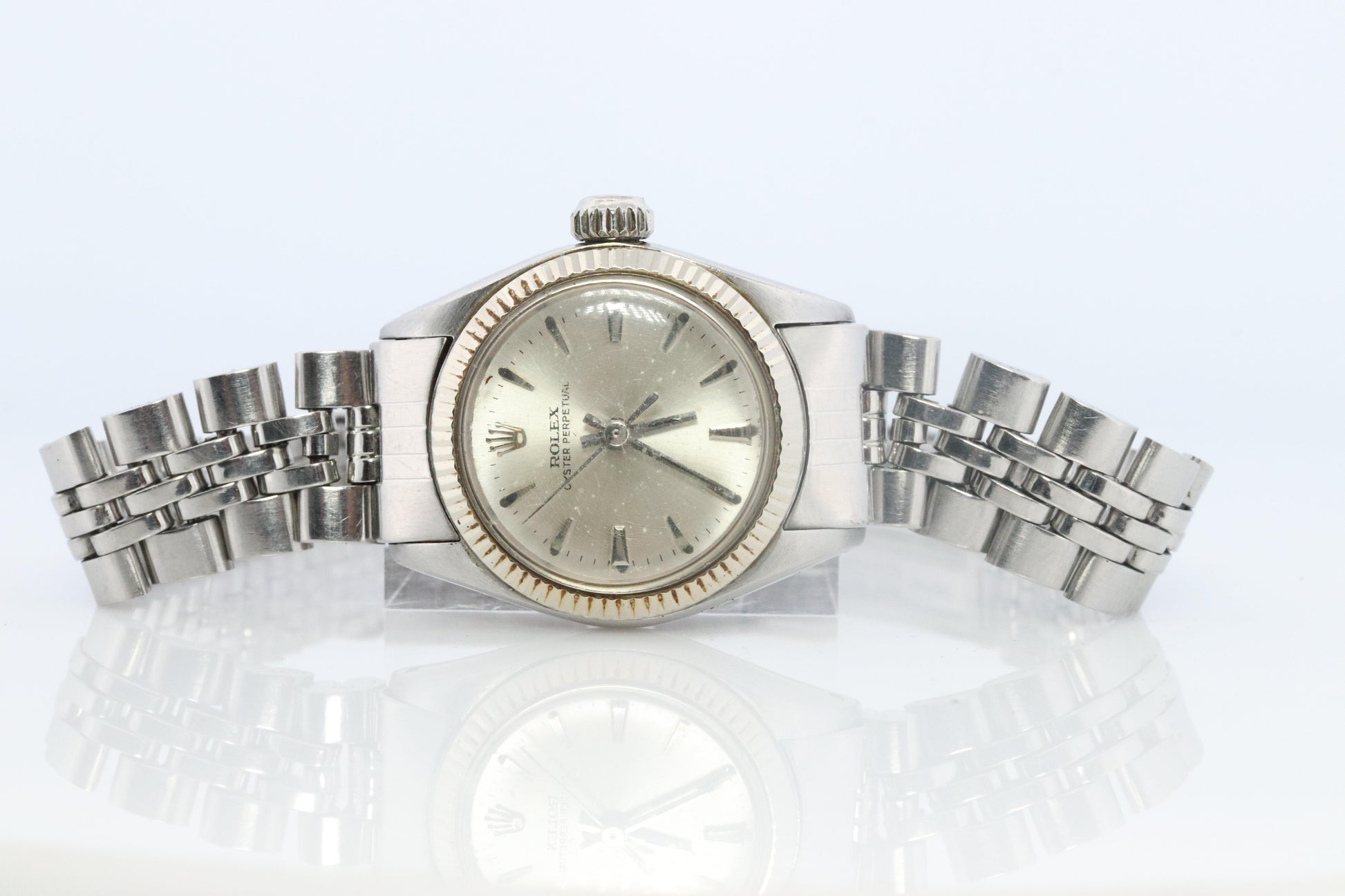 Genuine Rolex Watch. 14k Stainless Steel Ladies ROLEX 6619 Automatic Wristwatch.