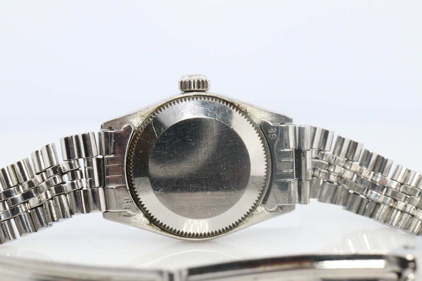 Genuine Rolex Watch. 14k Stainless Steel Ladies ROLEX 6619 Automatic Wristwatch.