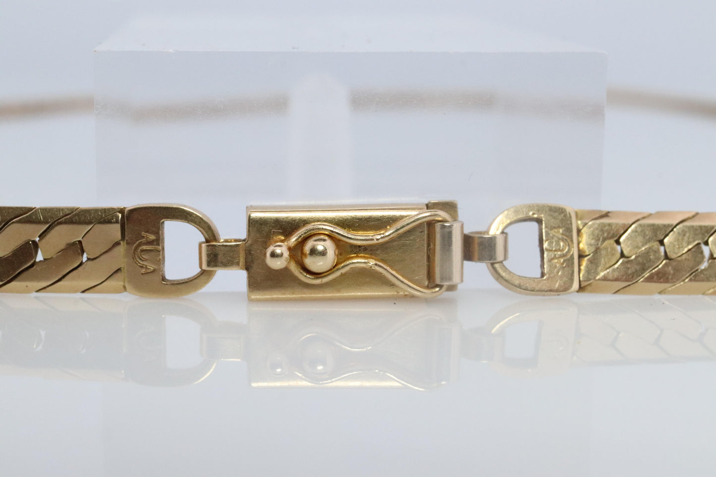 14k Herringbone Chain Necklace 5mm 19in 19.2 grams. Made by ACA Italy