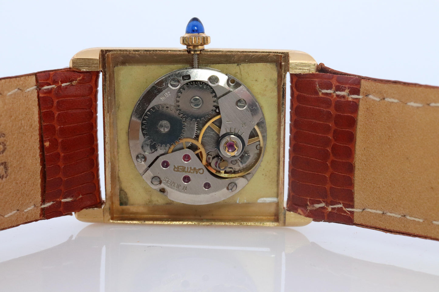 Vintage de luxe Catena Tank Diamond Watch. 925 Vermeil ARGENT Manual Tank.