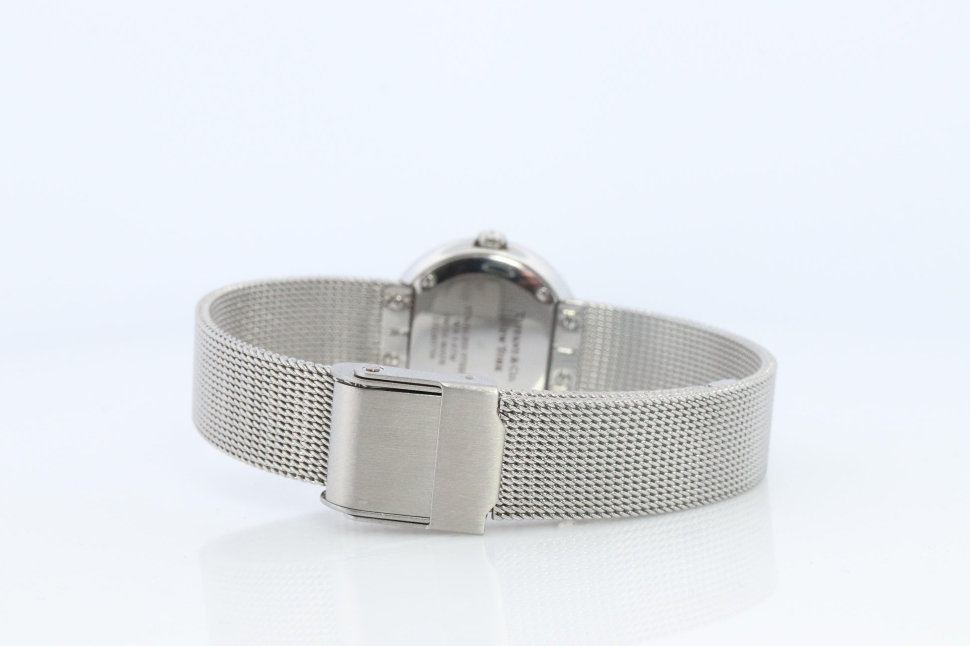 Tiffany and Co Diamond Watch. Tiffany Atlas Diamond Bezel 24mm Ladies Watch.