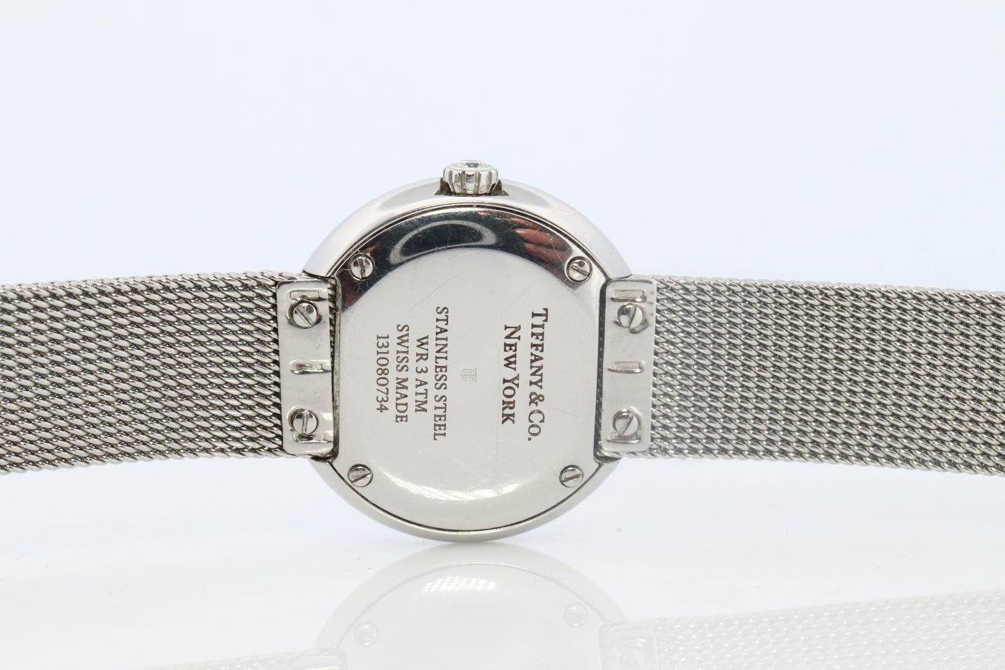 Tiffany and Co Diamond Watch. Tiffany Atlas Diamond Bezel 24mm Ladies Watch.