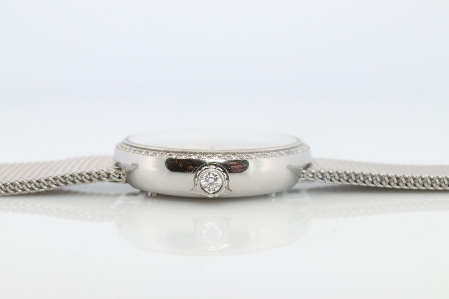 Tiffany and Co Diamond Watch. Tiffany Atlas Diamond Bezel 24mm Ladies Watch.