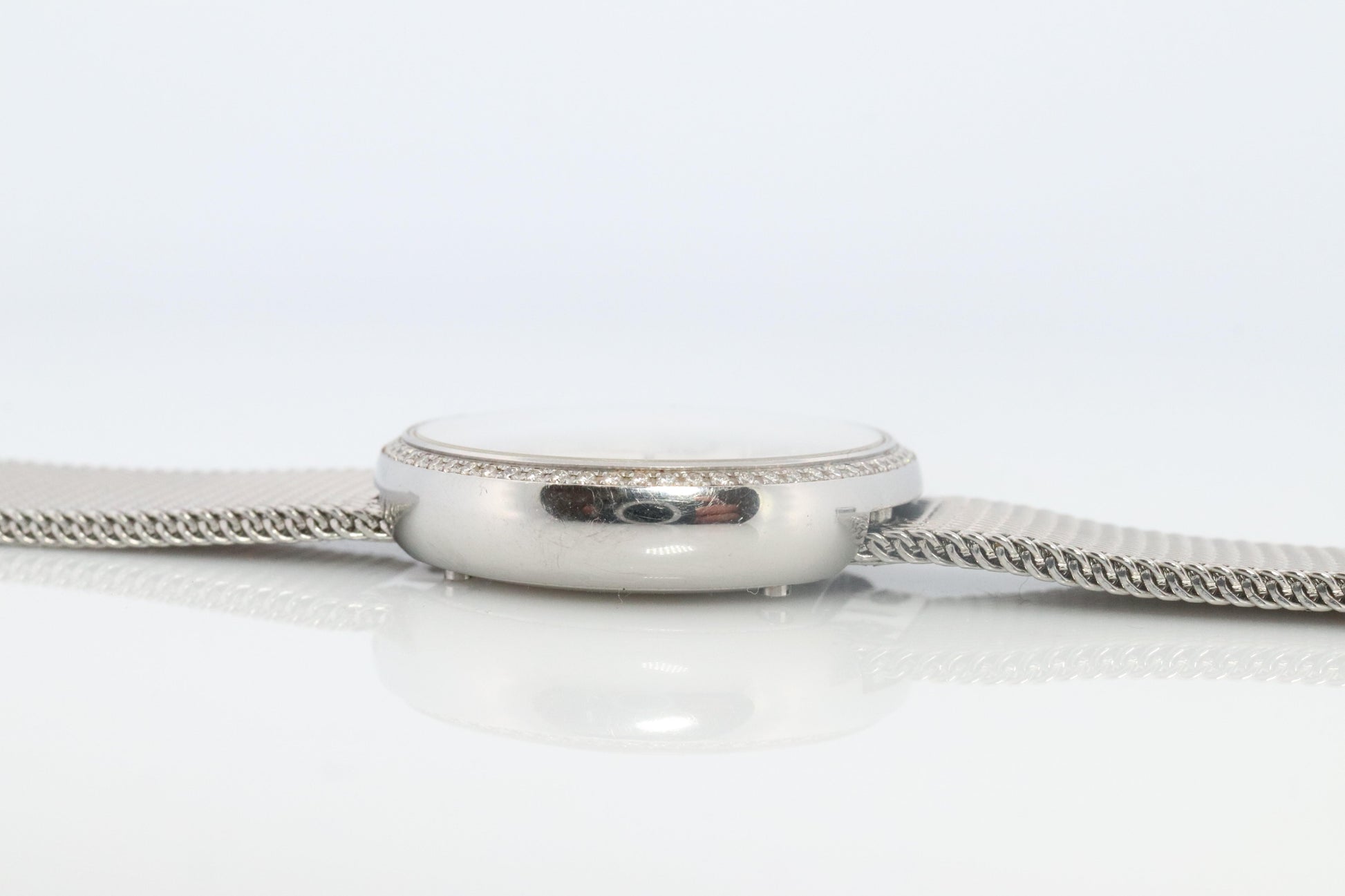 Tiffany and Co Diamond Watch. Tiffany Atlas Diamond Bezel 24mm Ladies Watch.