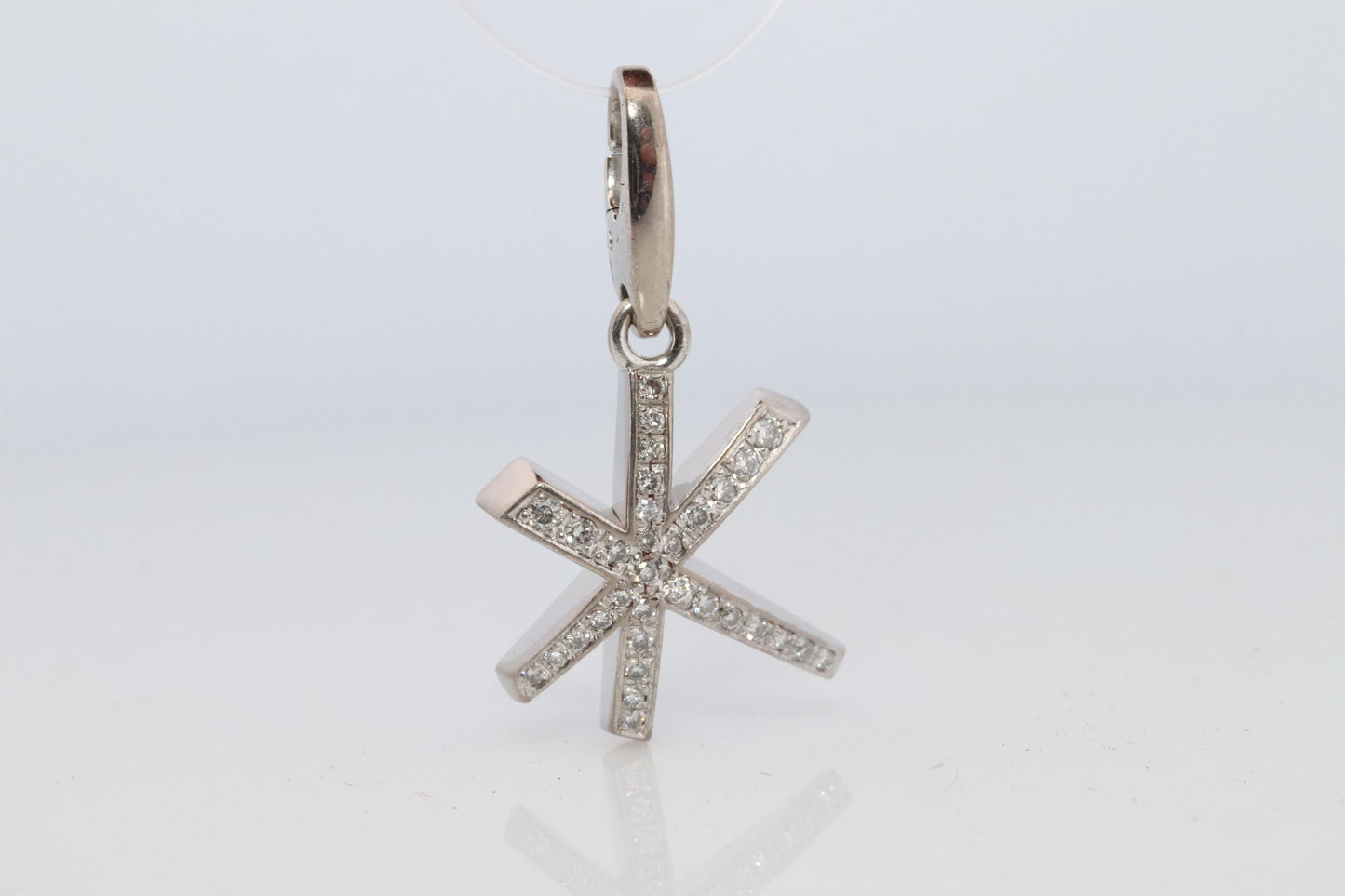 Genuine Cartier Firework Pendant. 18k White Gold Diamond Cartier Fireworks Charm