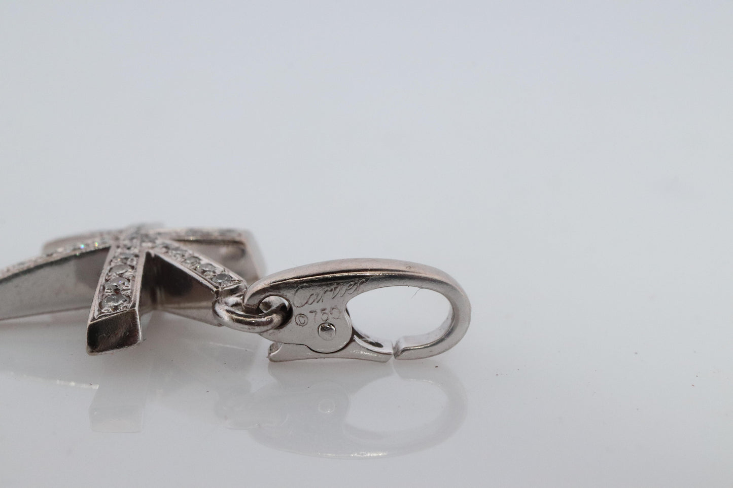 Genuine Cartier Firework Pendant. 18k White Gold Diamond Cartier Fireworks Charm