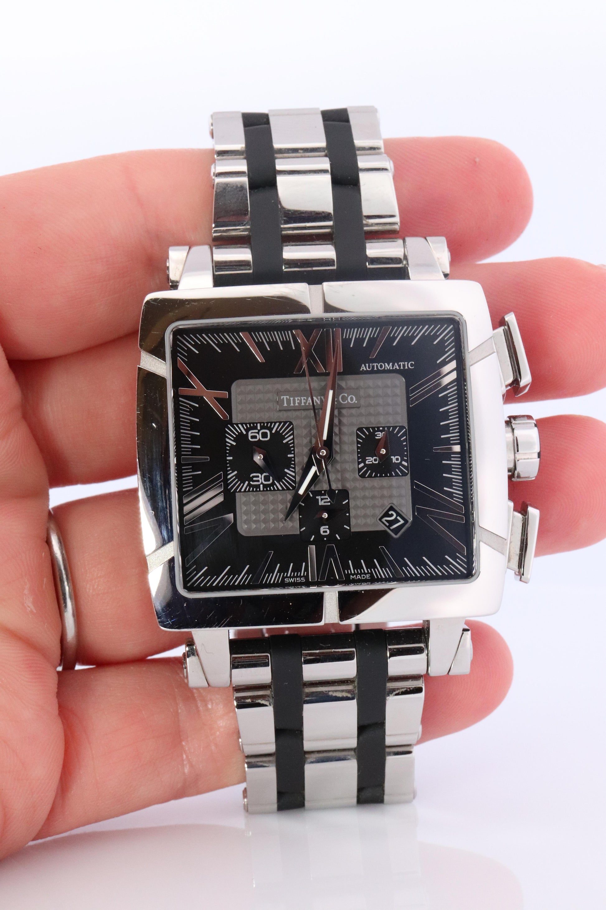 Tiffany and Co Watch. Automatic Tiffany Atlas T0803 Chronograph Mens Watch.