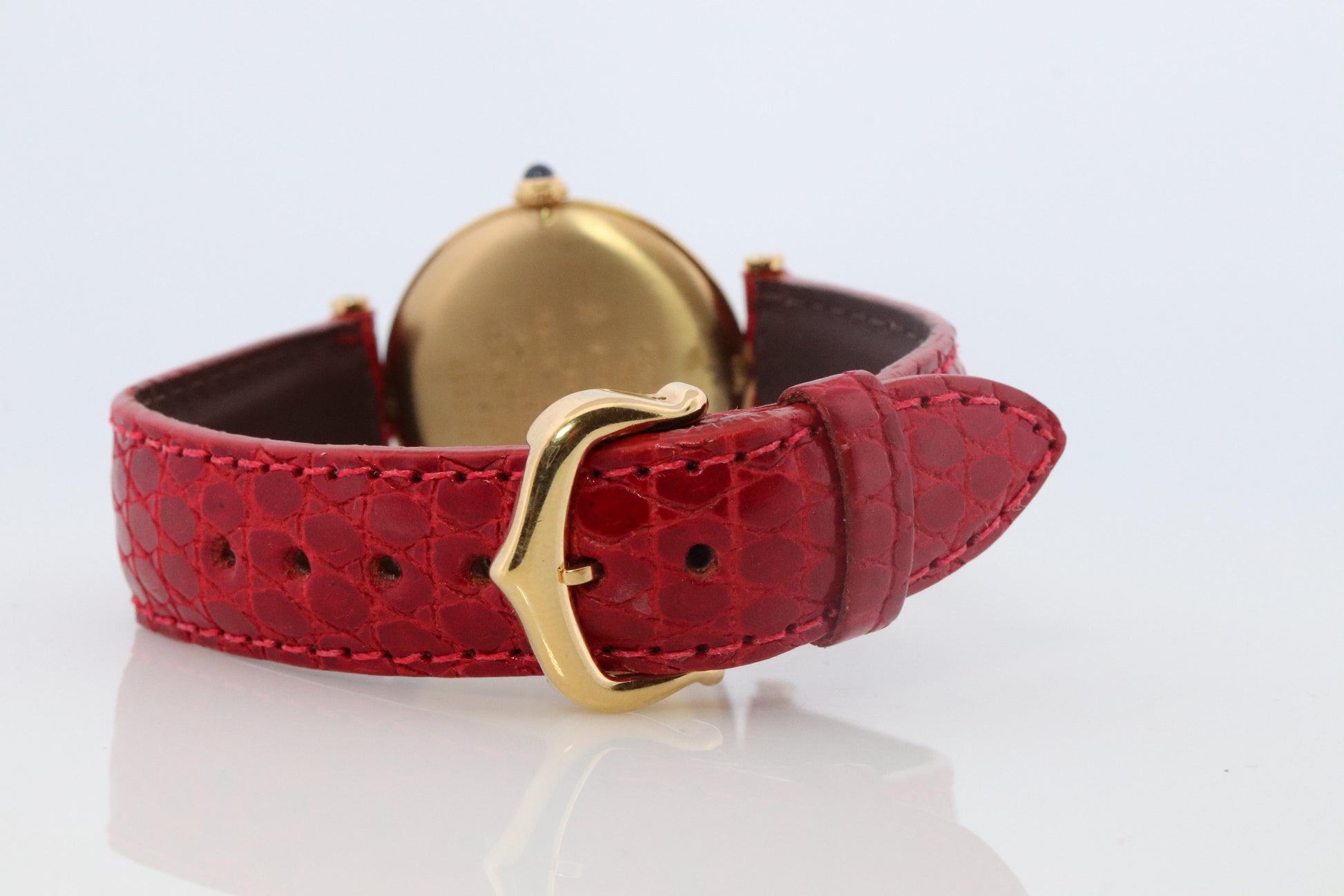 Cartier Watch. Must de Cartier Cream Dial Vendome Round Argent Vermeil 30mm.