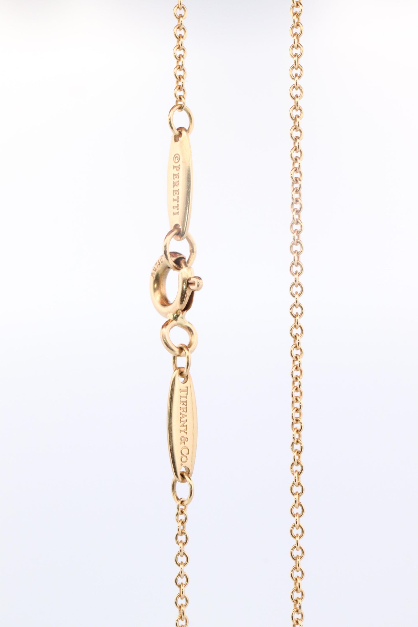 Vintage Tiffany Co Necklace Elsa Peretti Diamond by the Yard 0.30ct Solitaire 1P