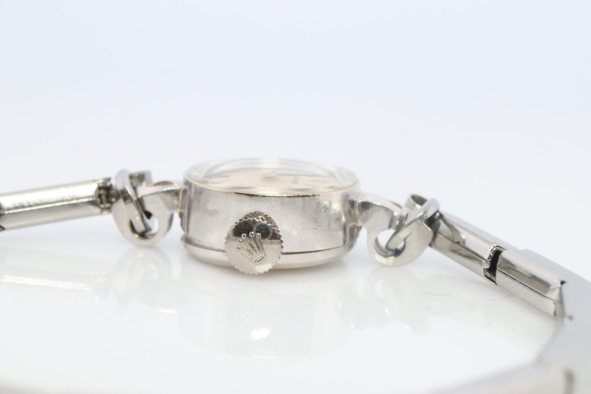 Genuine 14k Rolex Watch. 14k WG Ladies 9823 Dainty 1950s Ladies Rolex