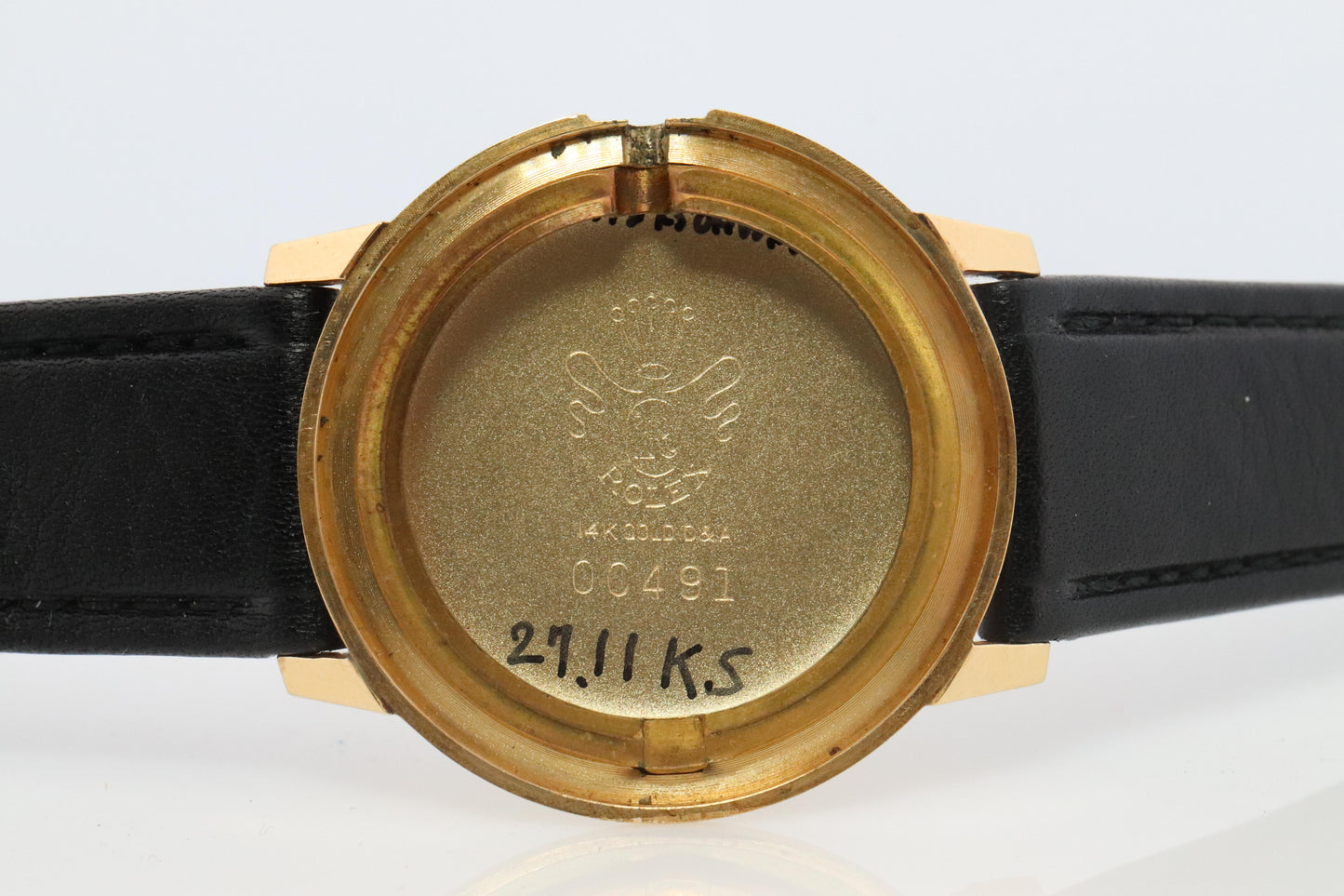 Vintage 14k ROLEX Watch. Rolex 14k YG Dress Watch 1950s.