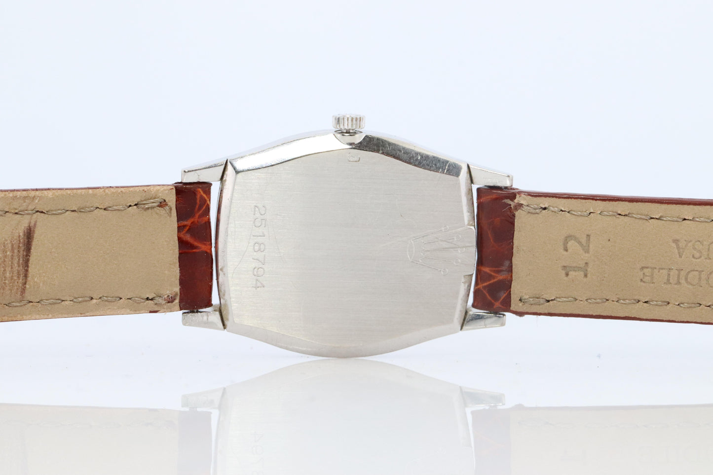 Genuine 18k Rolex Watch. 18k WG Ladies Rolex CELLINI 3803 Barrel WristWatch