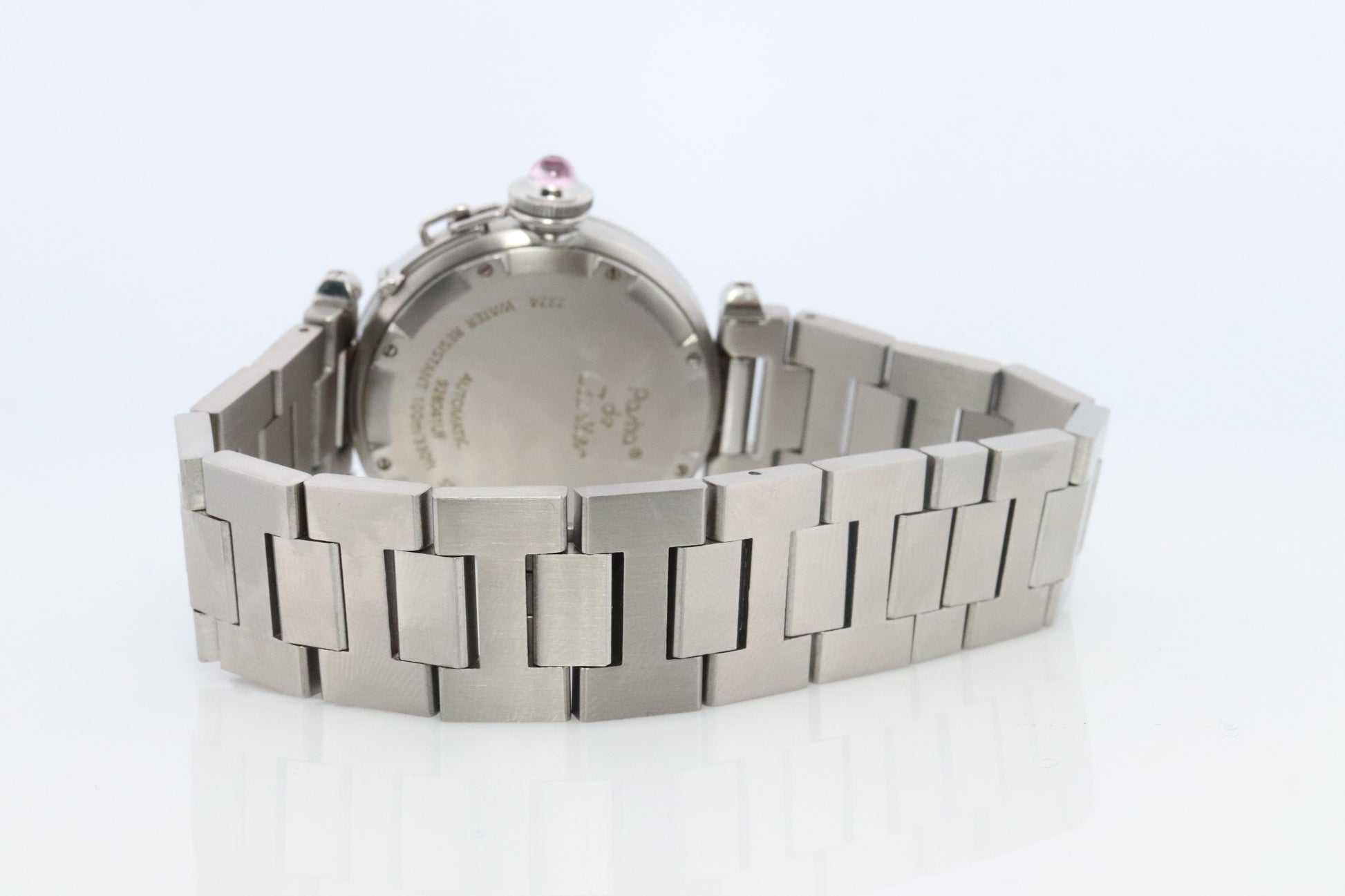 Vintage Cartier PASHA C Automatic 2324. Rare RED Cherry Bordeaux Dial.