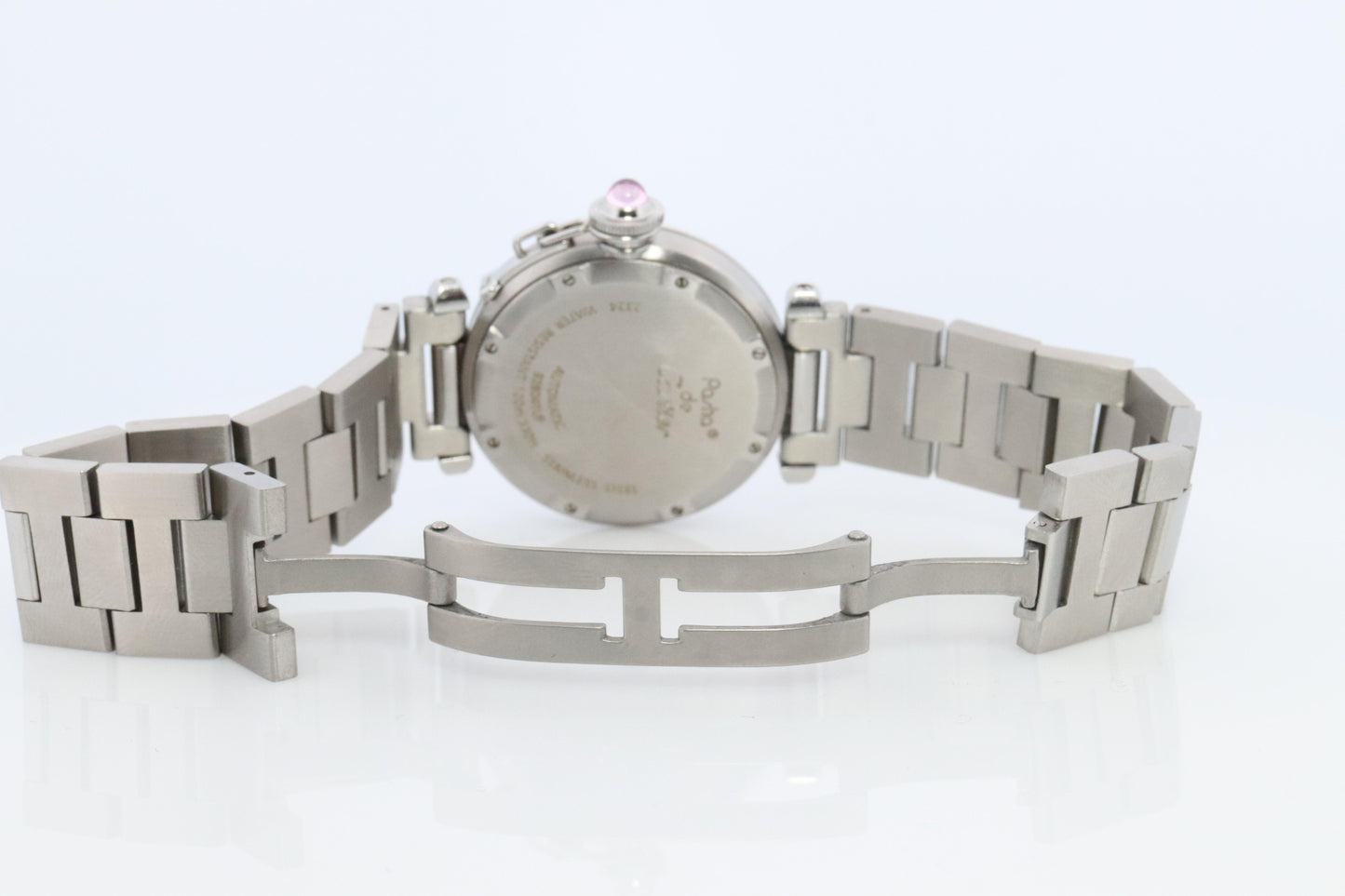 Vintage Cartier PASHA C Automatic 2324. Rare RED Cherry Bordeaux Dial.