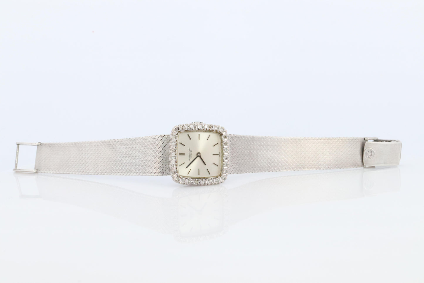IWC watch 4174. International Watch Company Diamond Bezel Ladies watch.