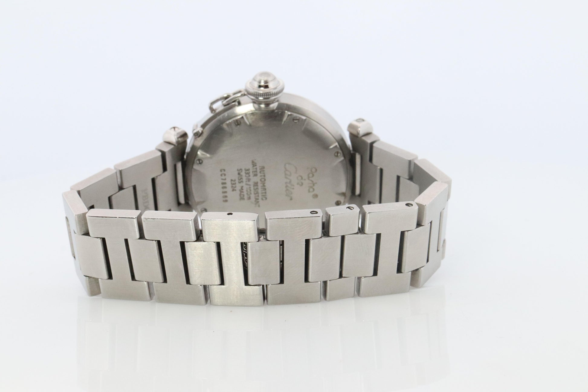 Vintage Cartier PASHA C Automatic 2324. Rare Black Dial W31043M7.