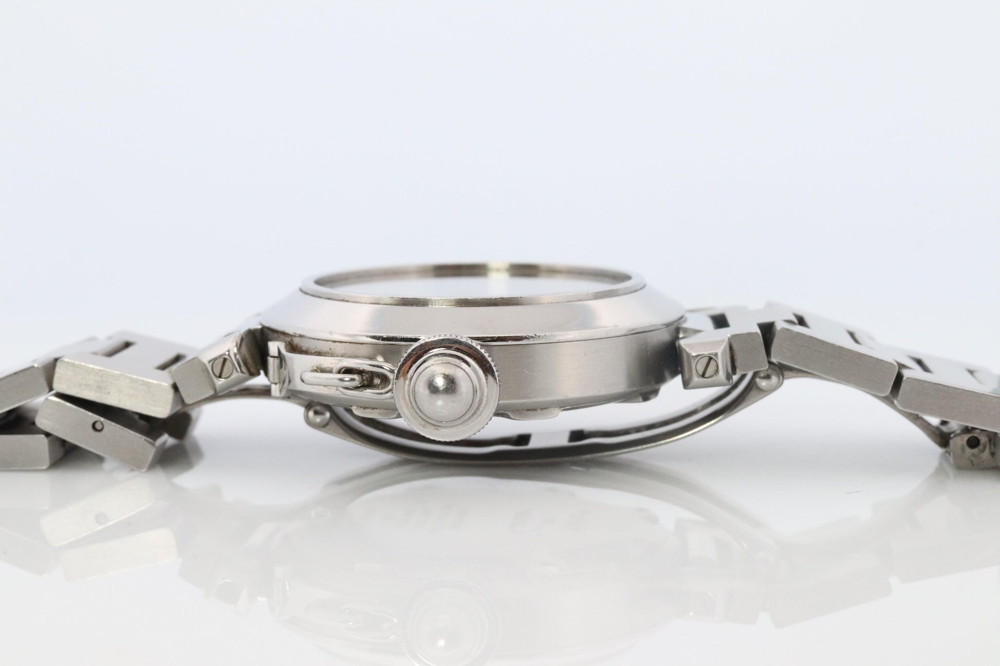 Vintage Cartier PASHA C Automatic 2324. Rare Black Dial W31043M7.