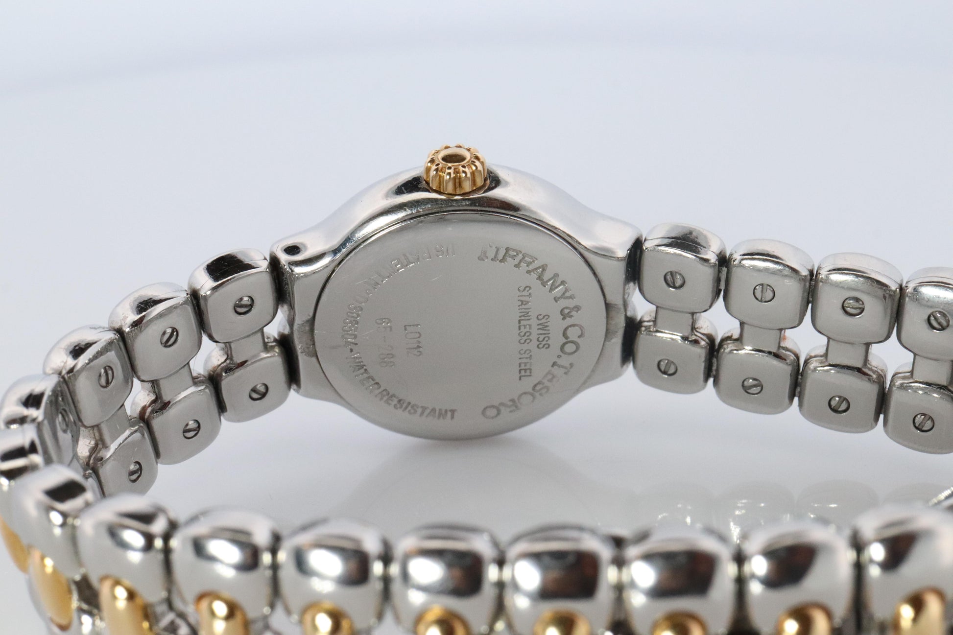 Tiffany and Co Watch. 18k Tiffany Tesoro Stainless Steel Ladies 25mm Wristwatch