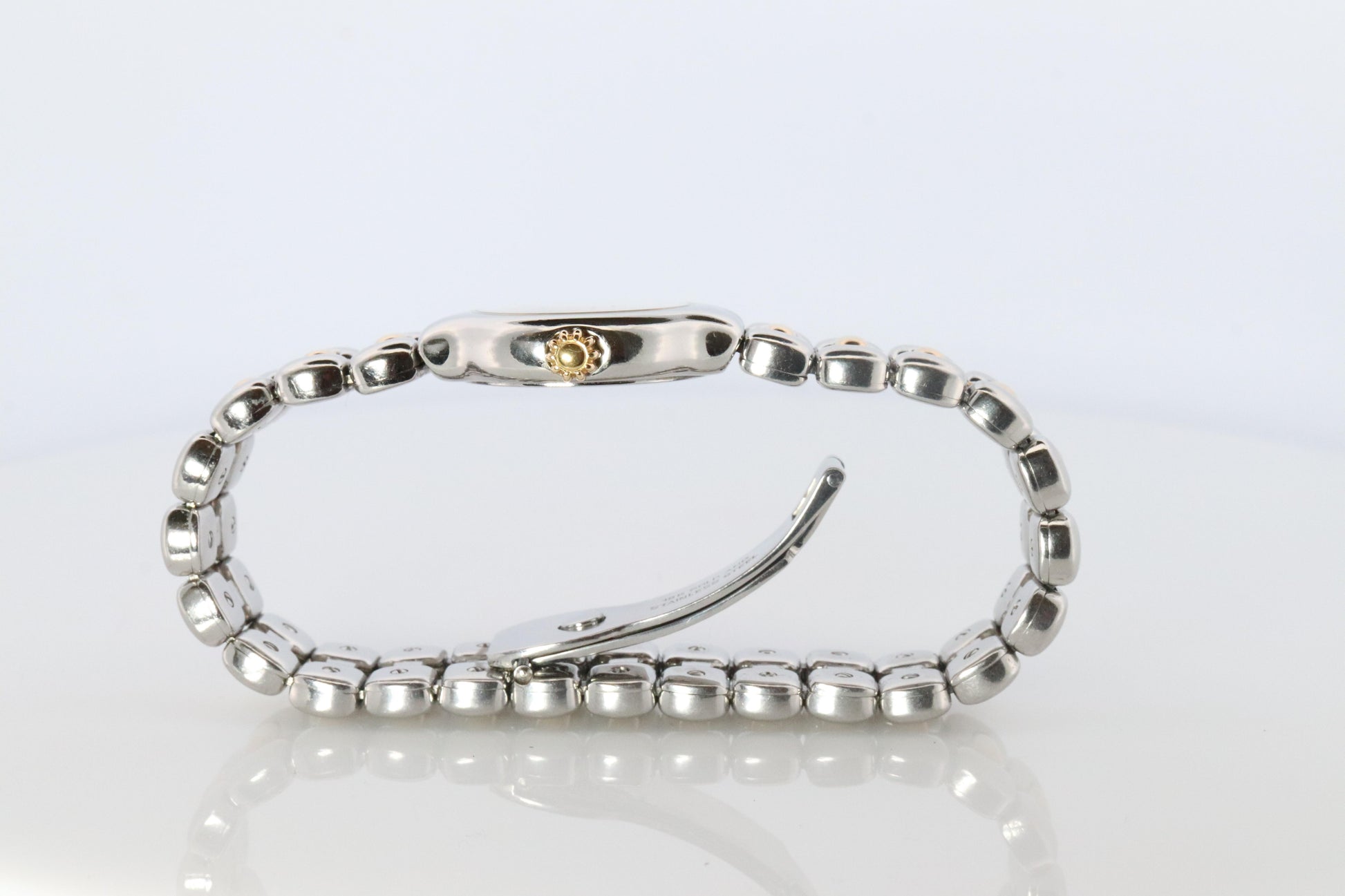 Tiffany and Co Watch. 18k Tiffany Tesoro Stainless Steel Ladies 25mm Wristwatch