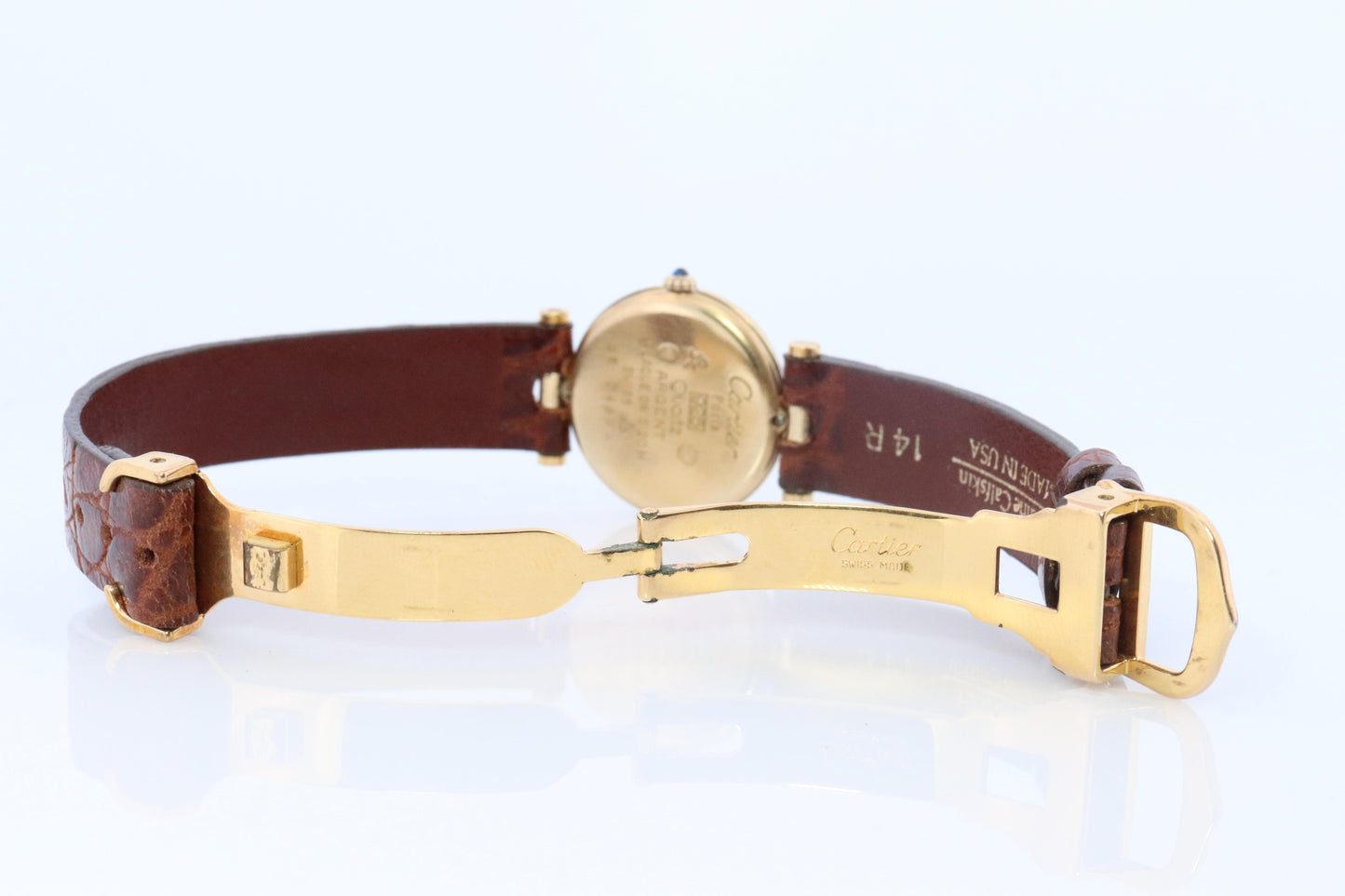 Genuine Cartier Watch. Must de Cartier Vendome Round Argent Champagne Dial