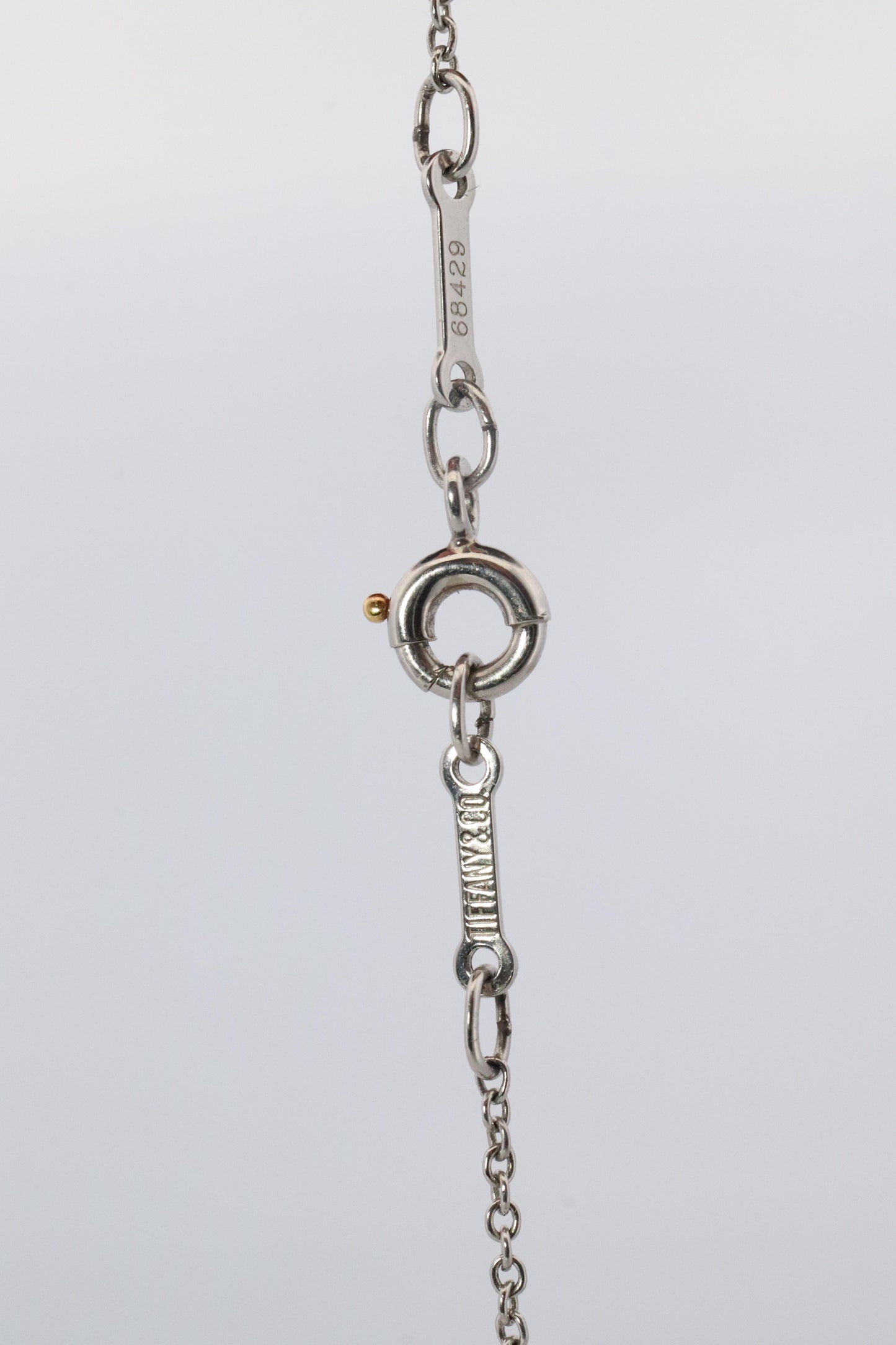 Vintage Tiffany Co Platinum Necklace Elsa Peretti Diamond by the Yard 0.36ct 1P